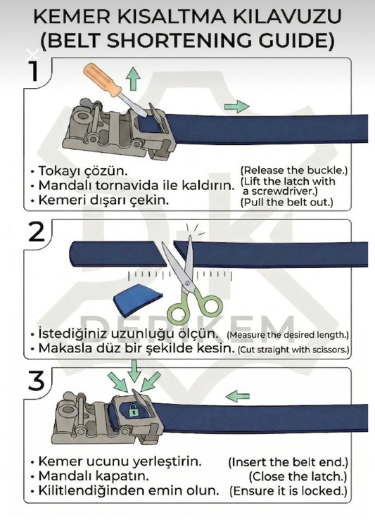 Kemer Kısaltma Kılavuzu – Otomatik Tokalı Kemer Nasıl Kısaltılır?