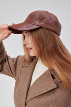 %100  Deri Kışlık Unisex Beyzbol Şapka