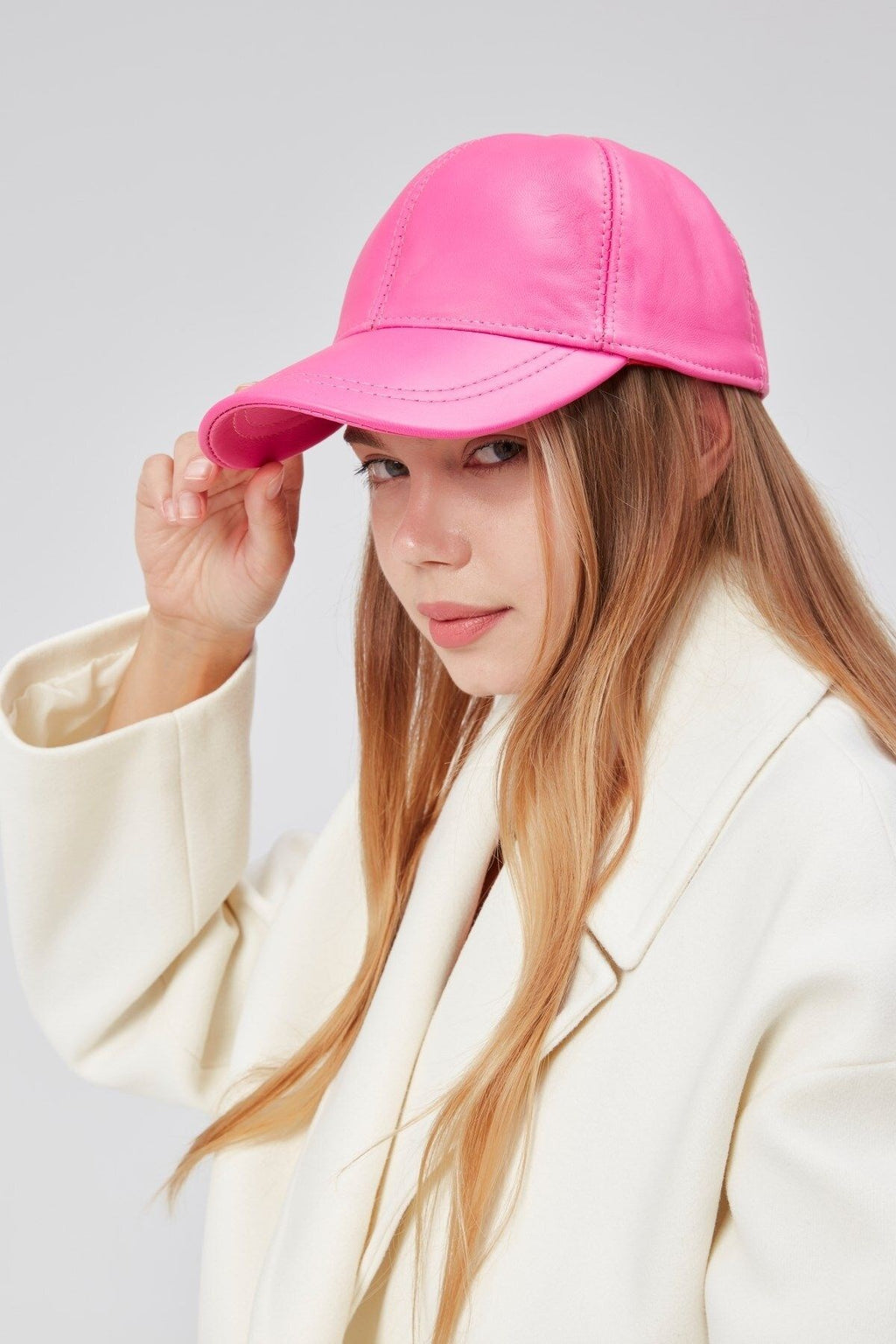 %100  Deri Kışlık Unisex Beyzbol Şapka