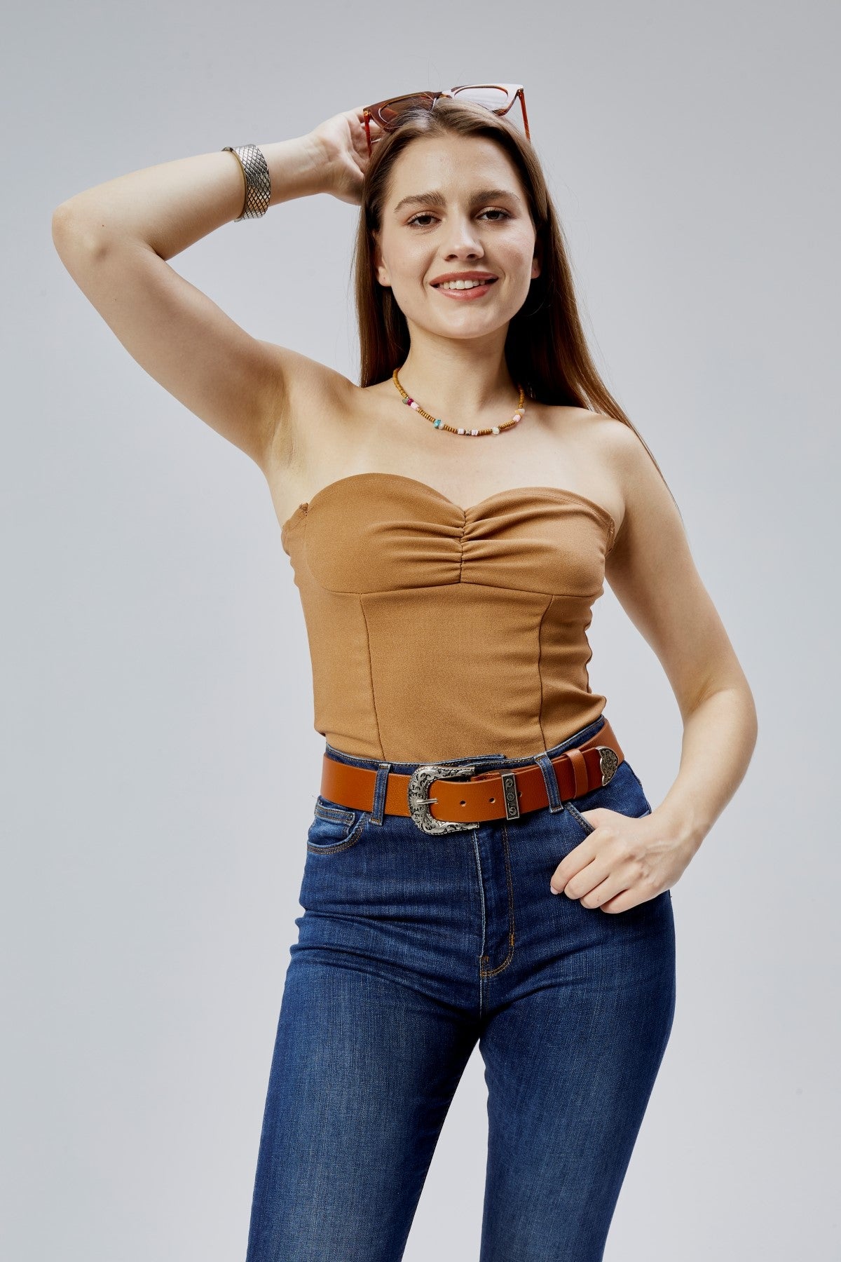 derikem %100 Hakiki Şık Kadın Kemeri Antik Gümüş Desenli 4cm