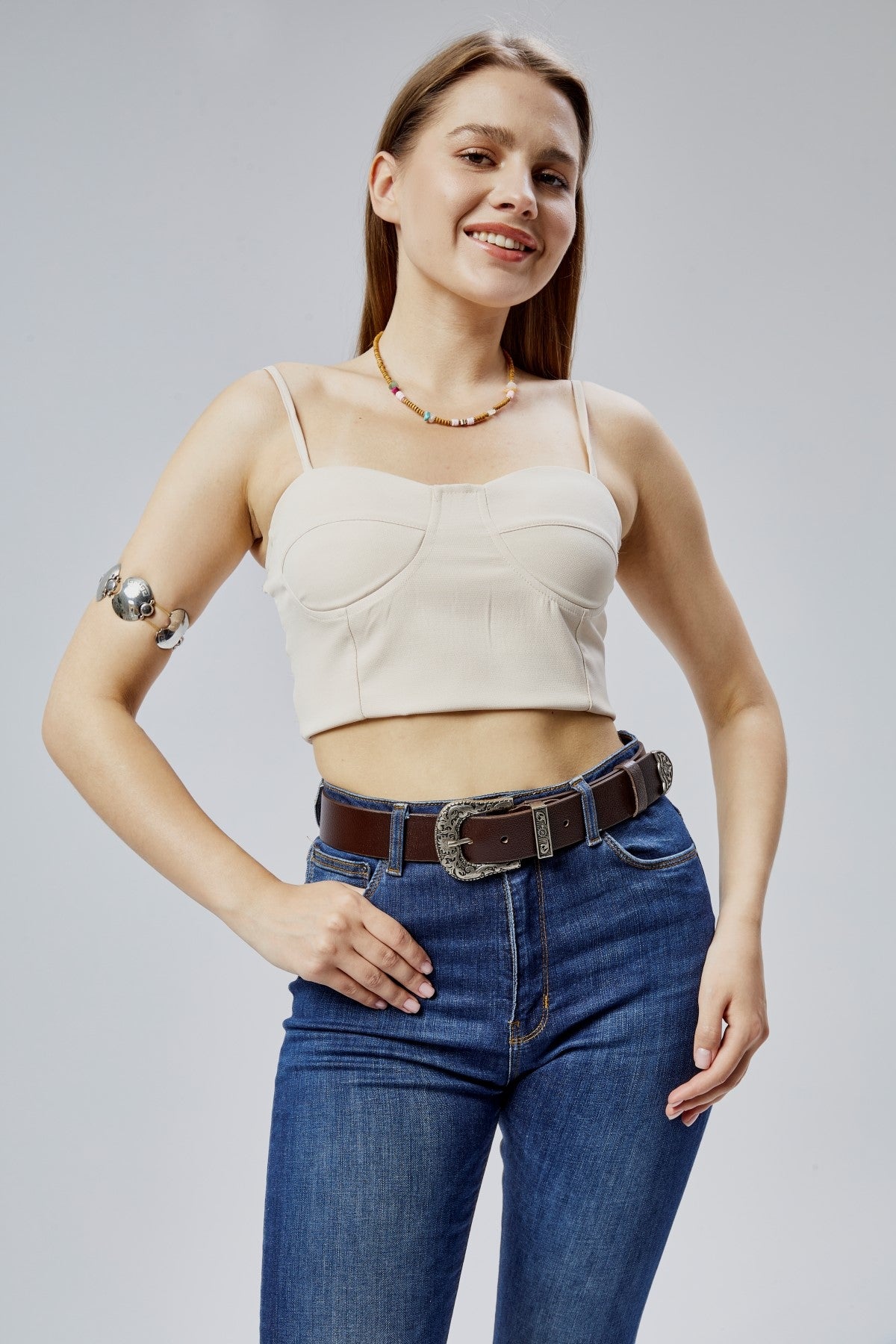 derikem %100 Hakiki Şık Kadın Kemeri Antik Gümüş Desenli 4cm