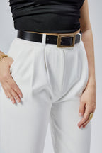 %100 Hakiki Deri Antik Sarı Tokalı Kadın Kemeri 3cm