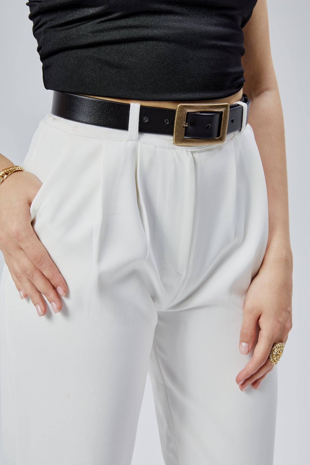 %100 Hakiki Deri Antik Sarı Tokalı Kadın Kemeri 3cm