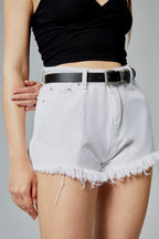 %100 Hakiki Deri Antik Gümüş Çapraz Tokalı Şık Kadın Kemeri 2,5 Cm