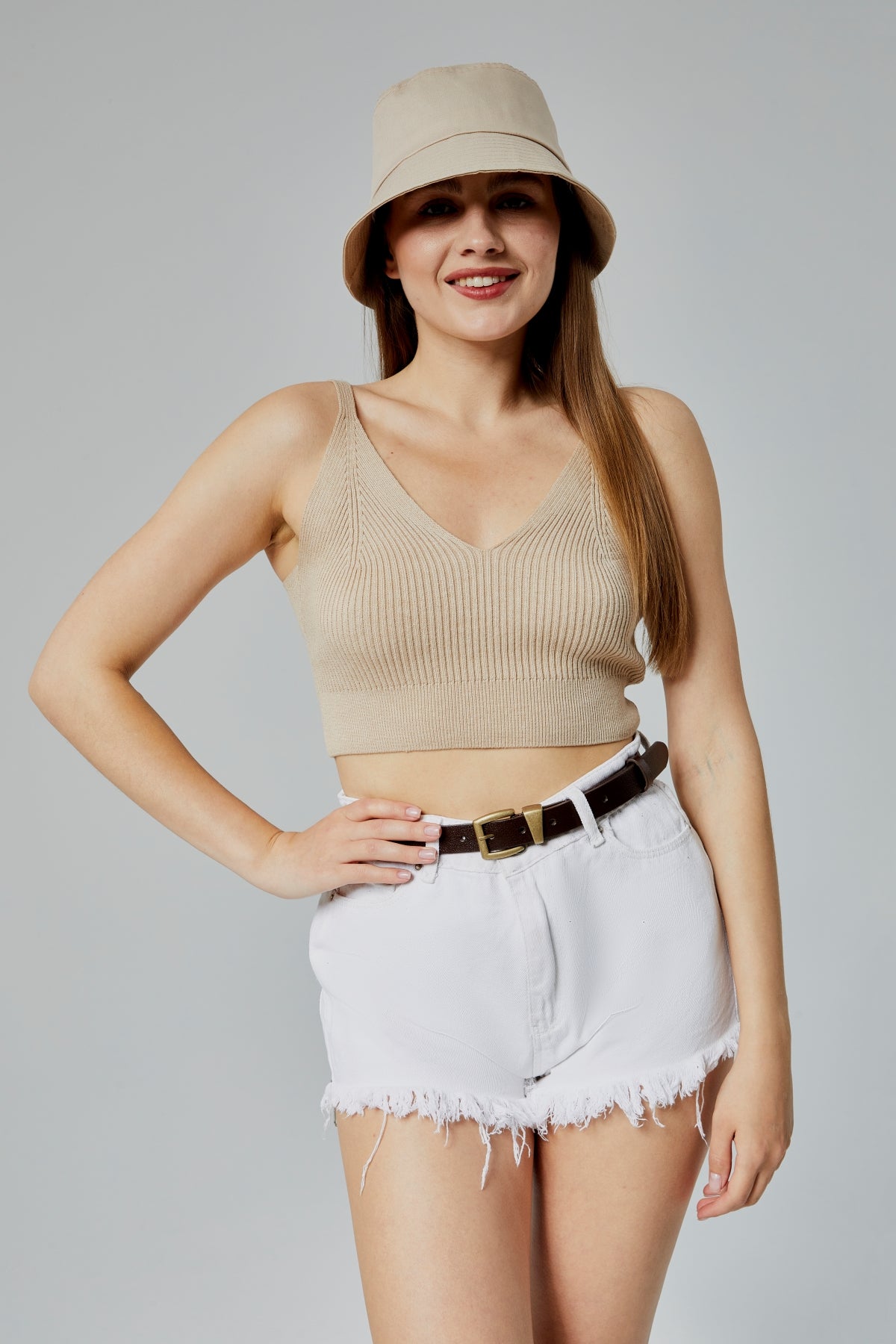 %100 Hakiki Deri Antik Sarı Çapraz Tokalı Şık Kadın Kemeri 2,5 Cm