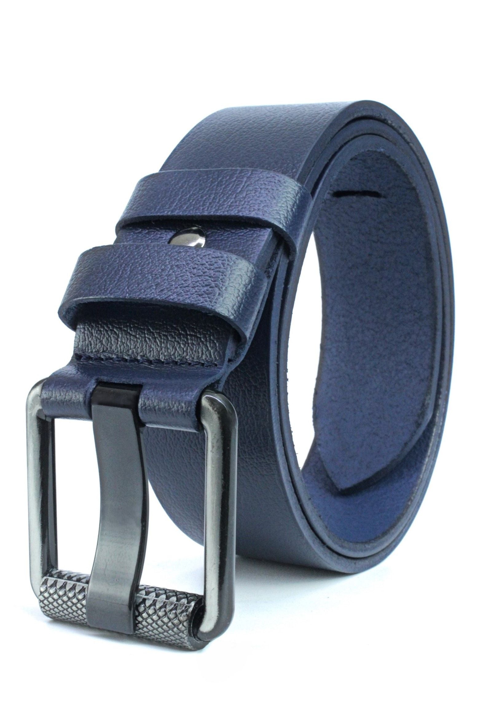 Derikem Erkek %100 Hakiki Deri Siyahaçma Borulu 4,5 Cm Kot Kemeri