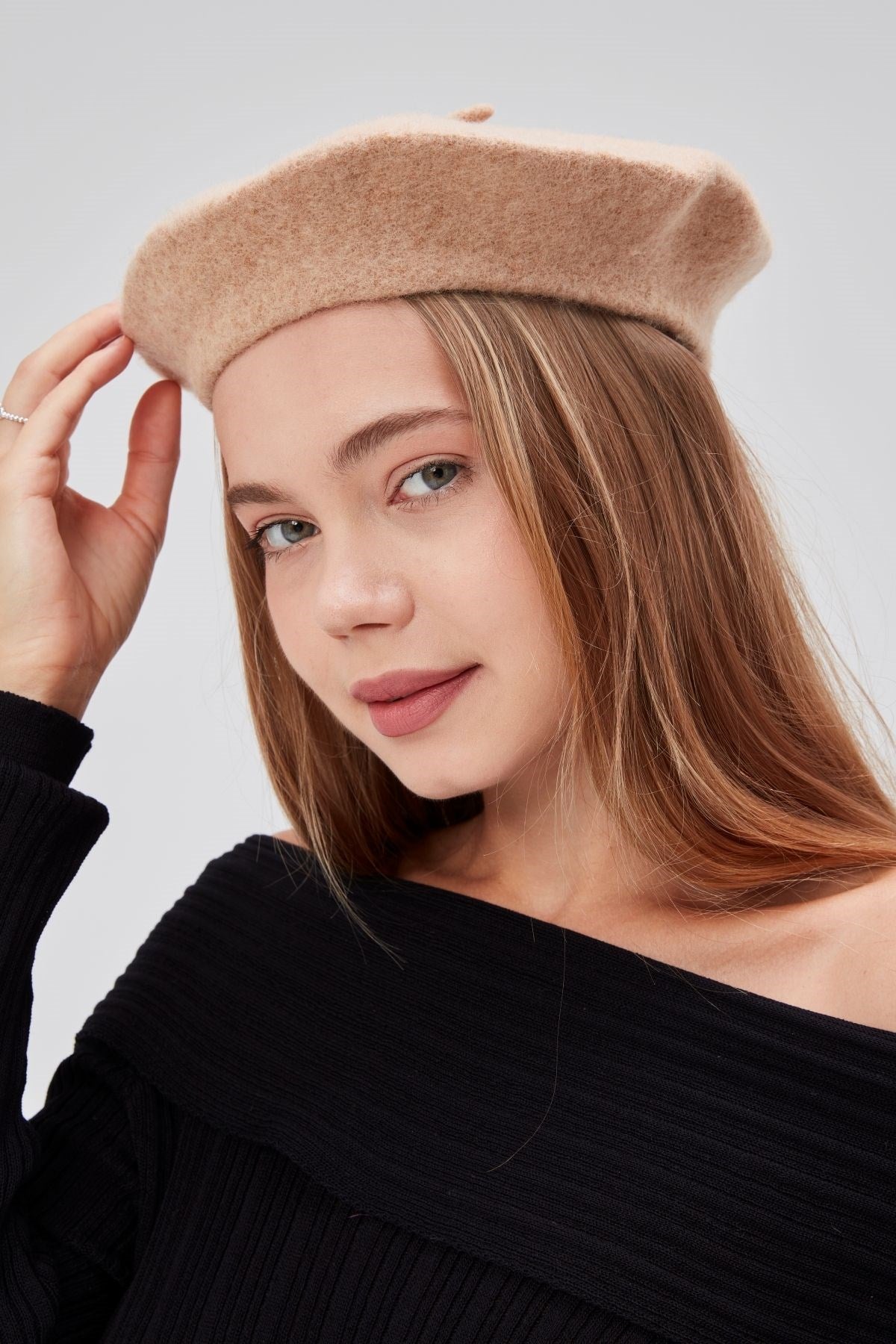 Kep Kadın Sanatçı Ressam Şapkası Klasik Fransız Bere Moda  Sanatçı Şapkası Bere Keçe Fransız Şapka