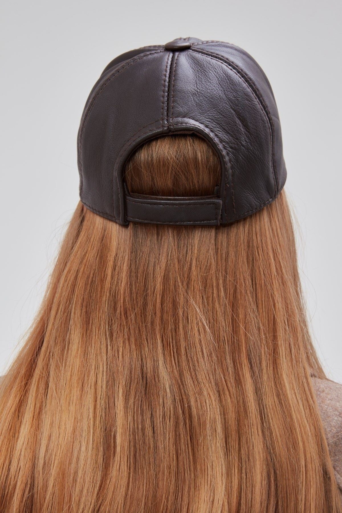 %100  Deri Kışlık Unisex Beyzbol Şapka