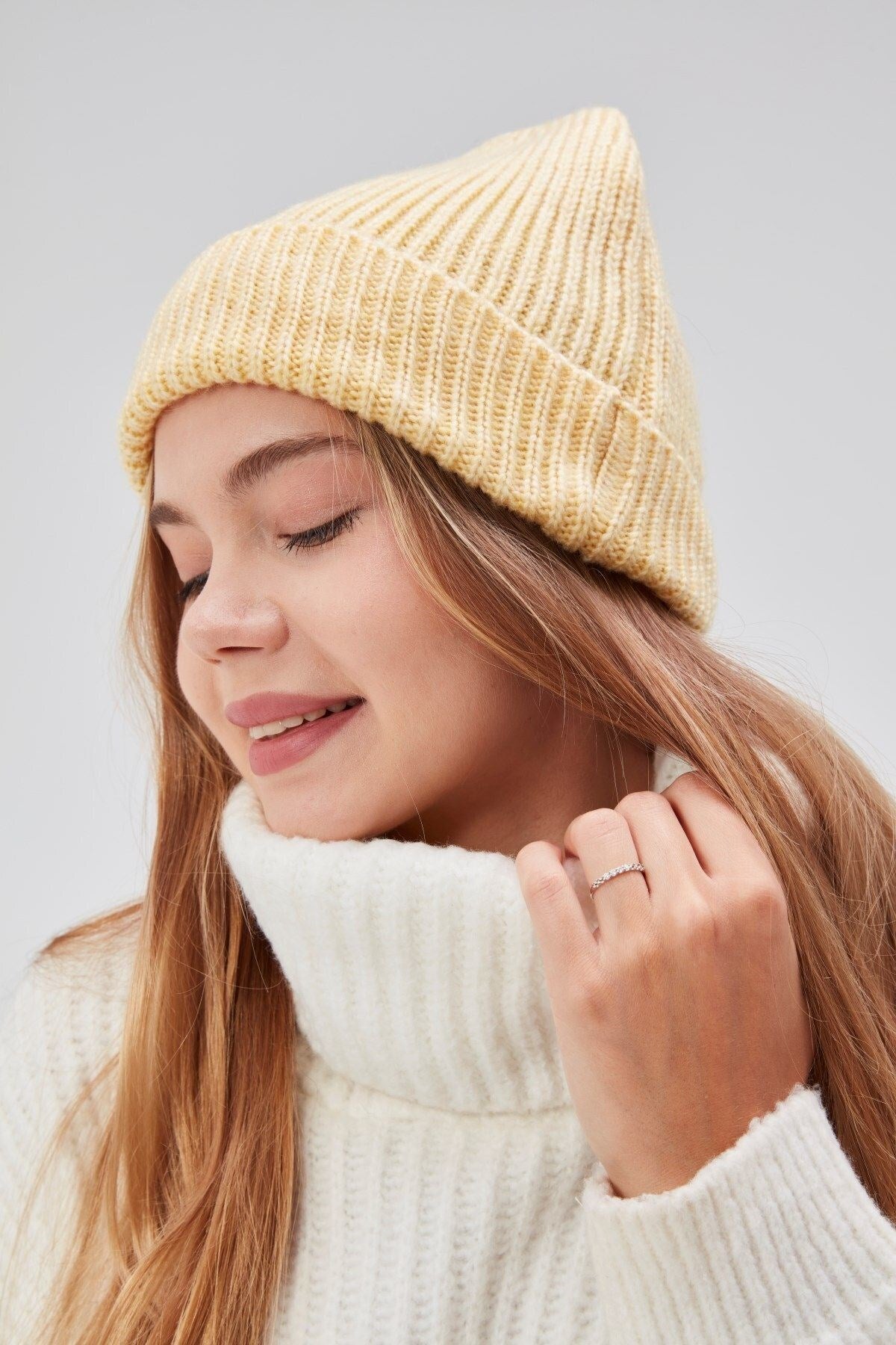 Basic Şık Standart Lüks Unisex Tiftik Bere