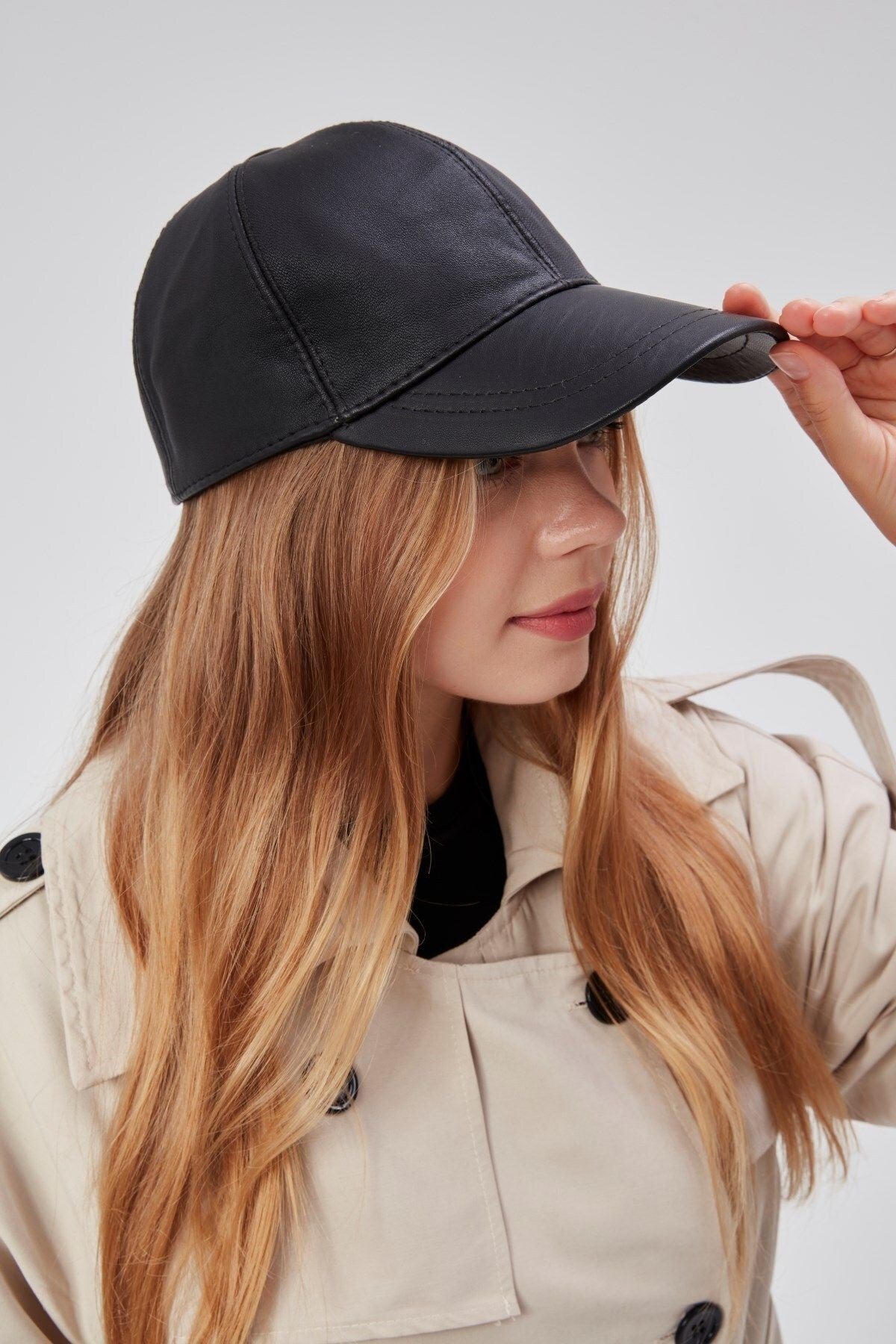 %100  Deri Kışlık Unisex Beyzbol Şapka