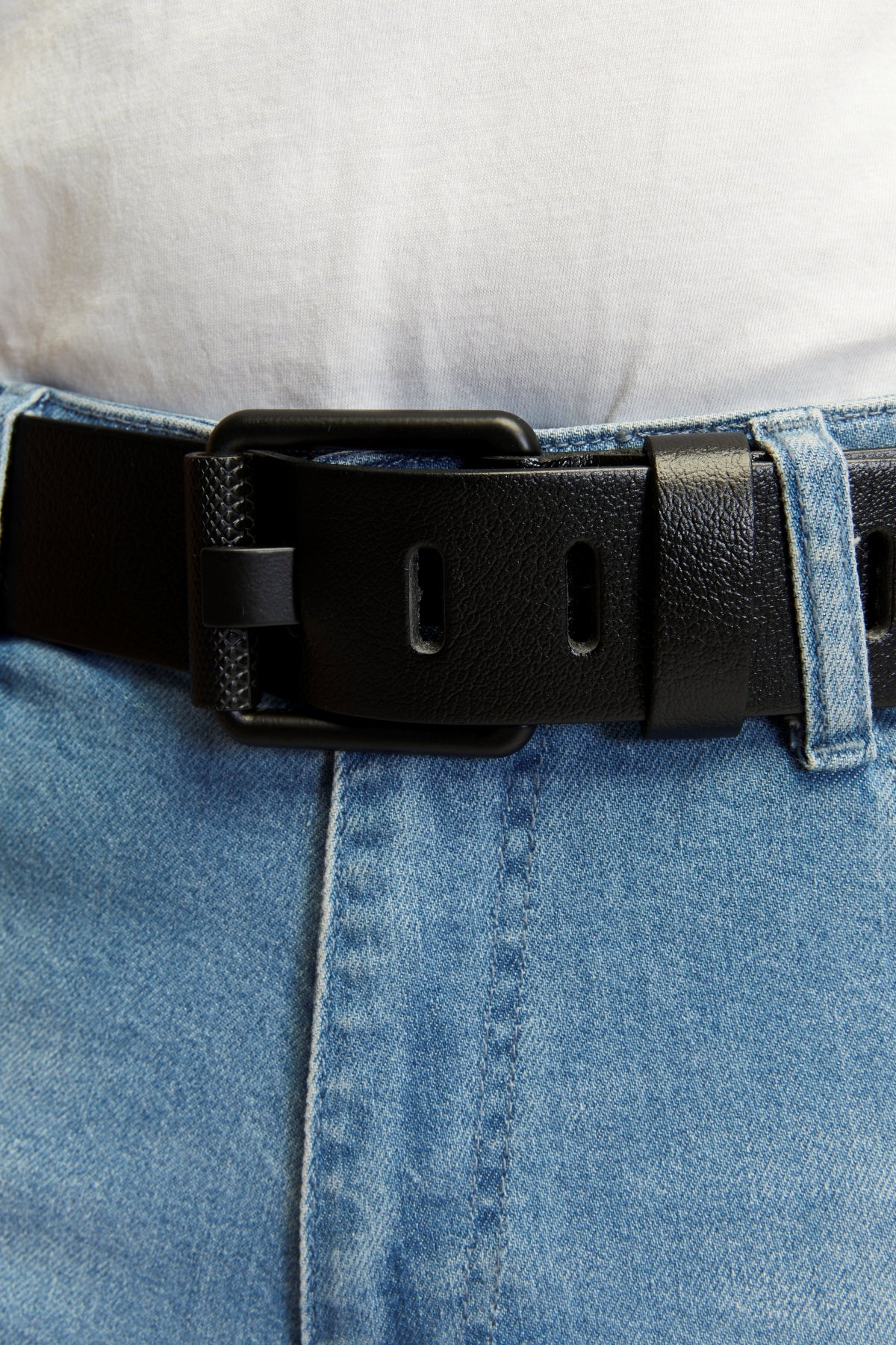 Derikem Erkek %100 Hakiki Deri Siyah Borulu 4,5 Cm Kot Kemeri