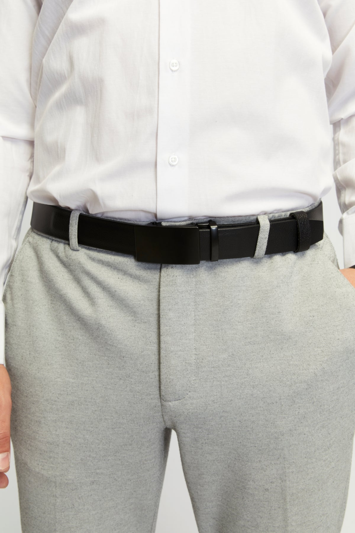 derikem Otomatik Tokalı Deliksiz %100 Hakiki Manda Derisi Klasik Erkek Kemeri