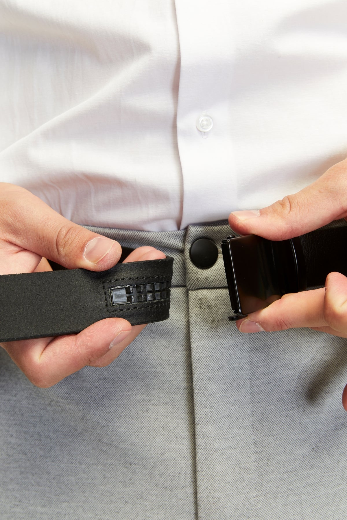 derikem Otomatik Tokalı Deliksiz %100 Hakiki Manda Derisi Klasik Erkek Kemeri