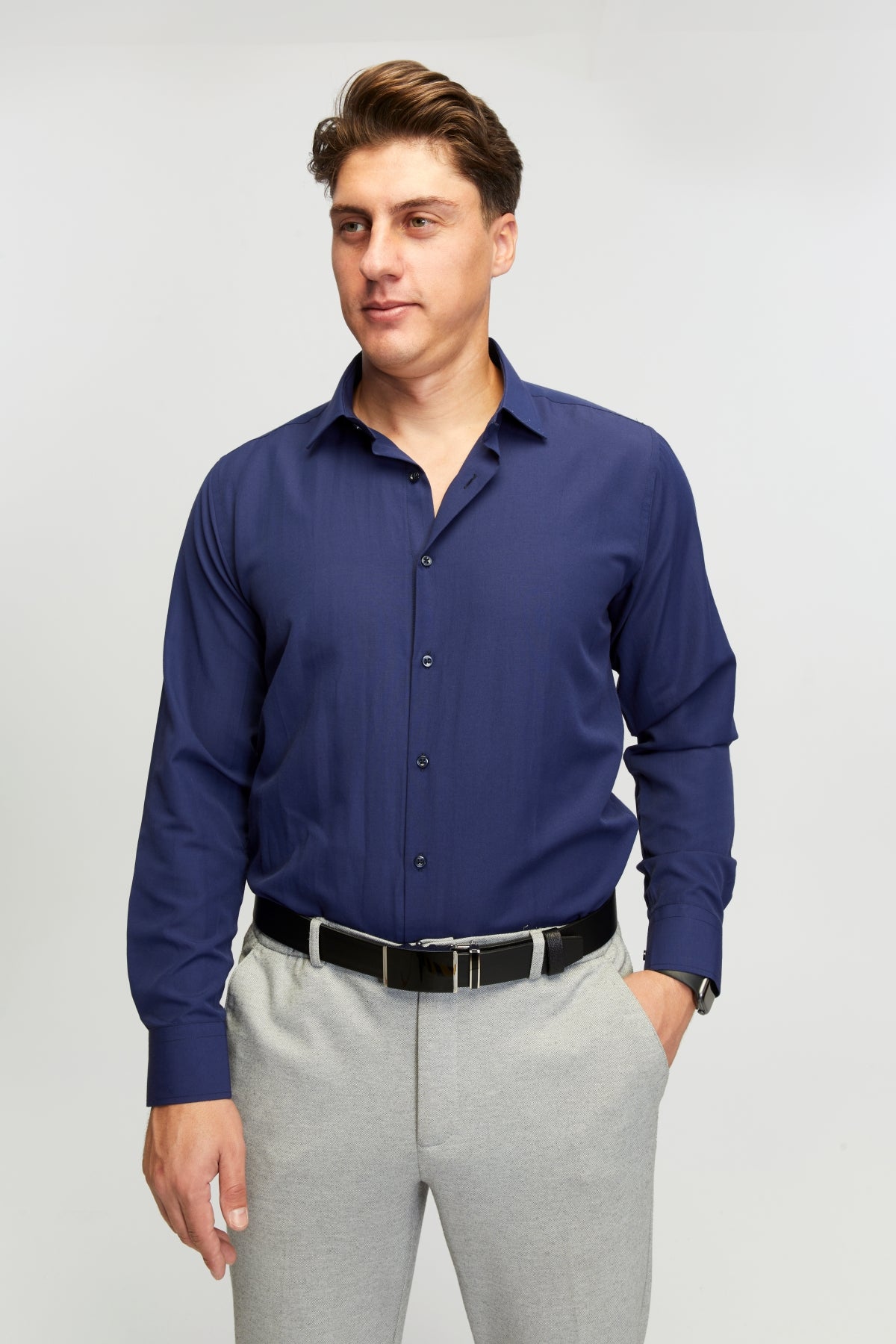 derikem Otomatik Tokalı Deliksiz %100 Hakiki Manda Derisi Klasik Erkek Kemeri Hb Toka