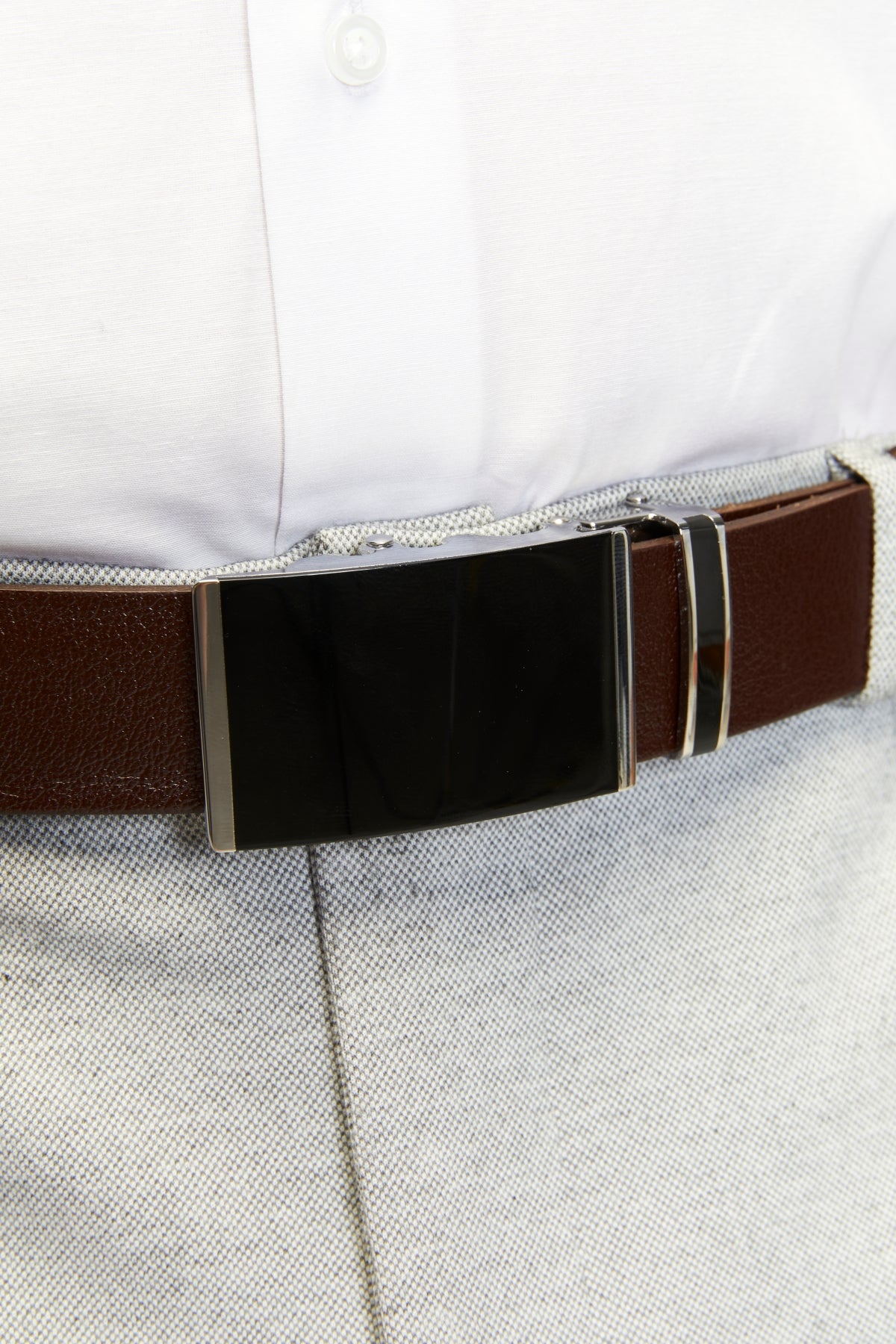 derikem Otomatik Tokalı Deliksiz %100 Hakiki Manda Derisi Klasik Erkek Kemeri Hb Toka