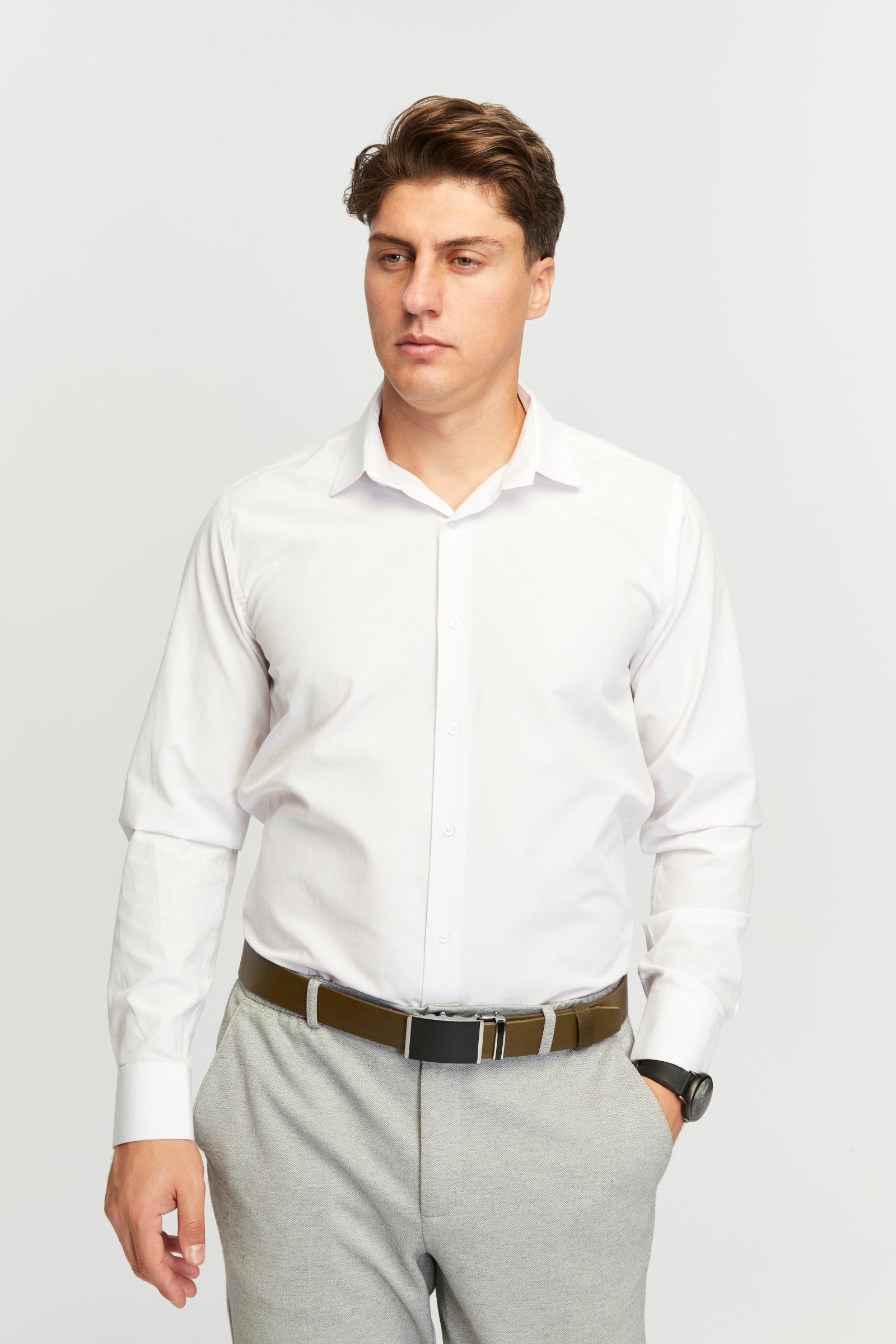 derikem Otomatik Tokalı Deliksiz %100 Hakiki Manda Derisi Klasik Erkek Kemeri Hb Toka