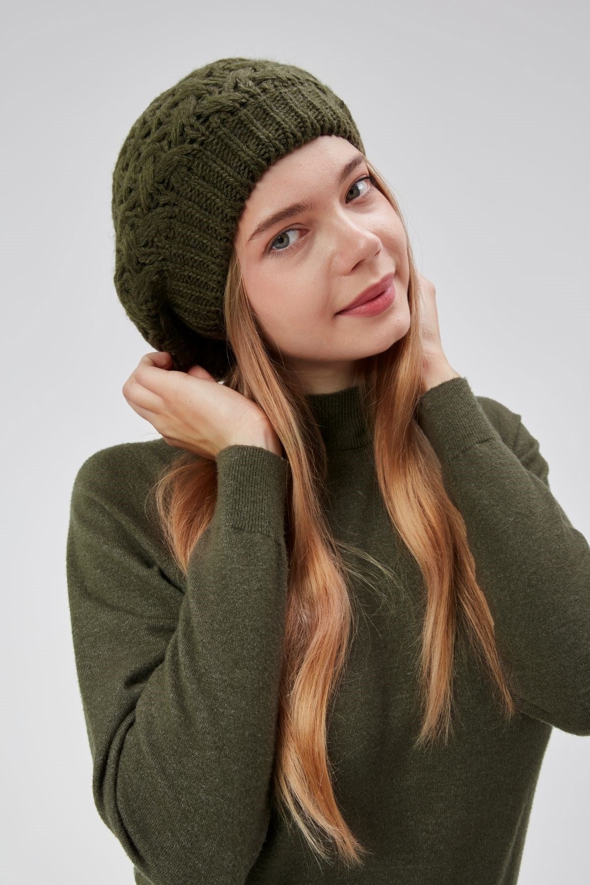 2li Kadın Kışlık Şık Triko Ressam Örgü Bere 2 Adet