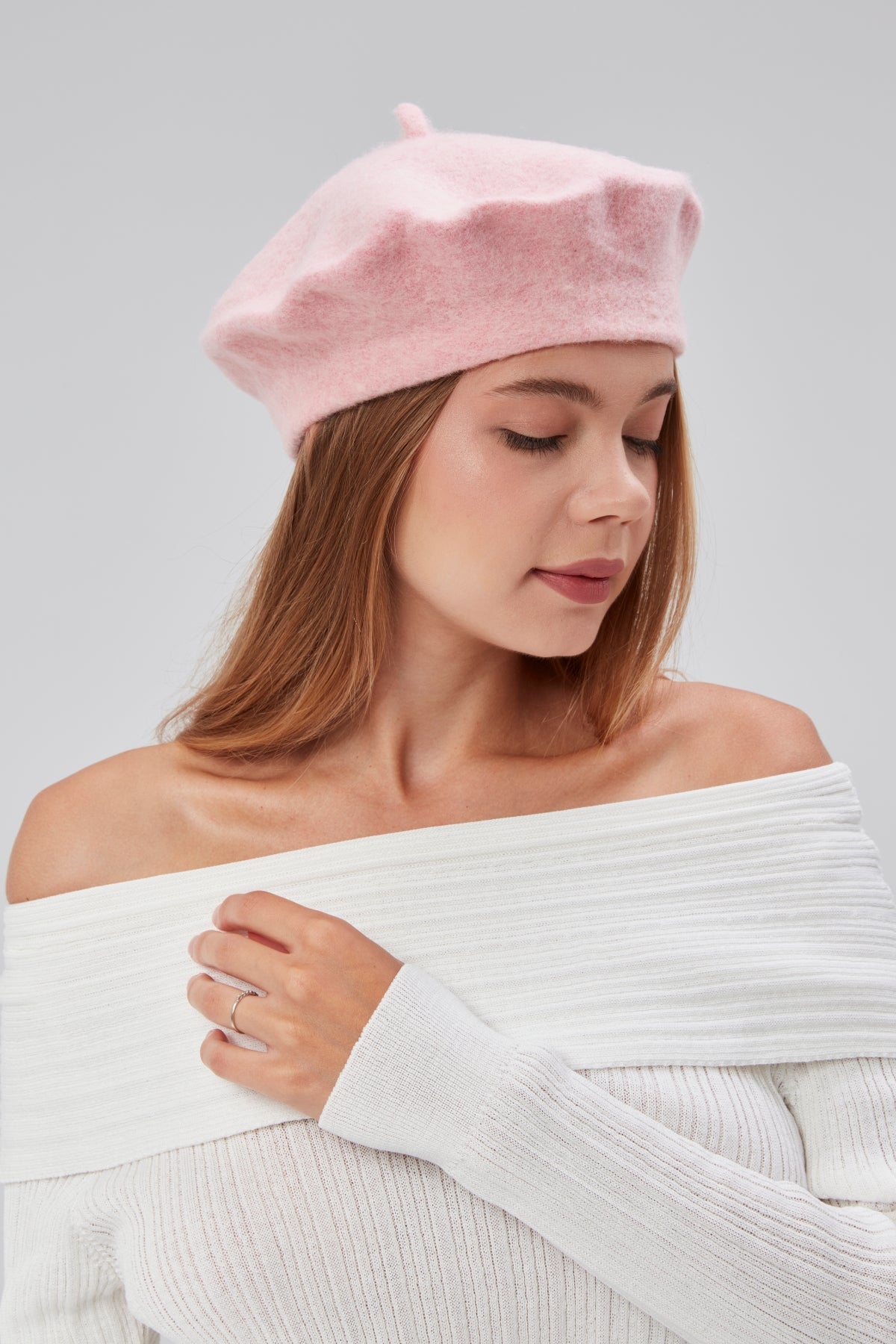 derikem Kep Kadın Sanatçı Ressam Şapkası Klasik Fransız Bere Moda Sanatçı Şapkası Bere Keçe Fransız Şapka