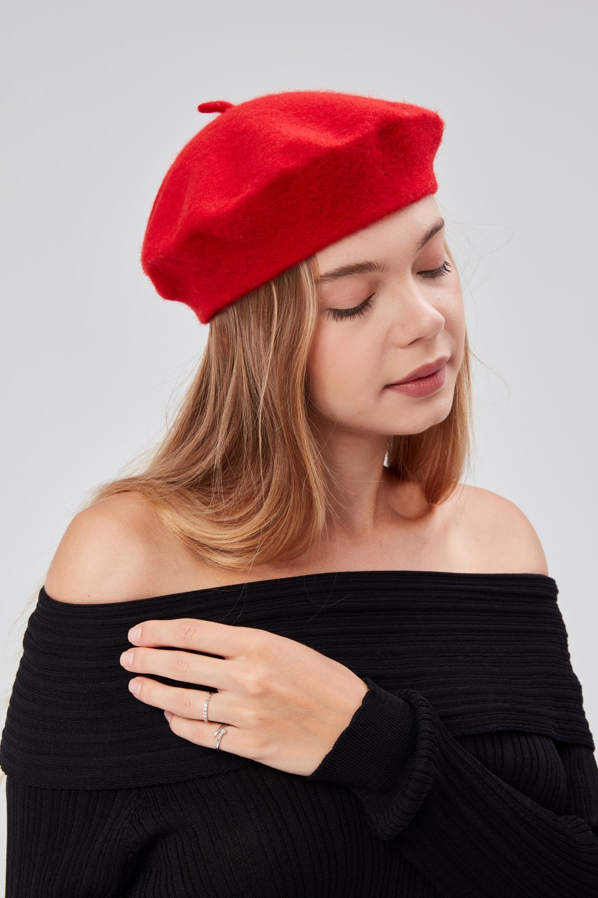 derikem Kep Kadın Sanatçı Ressam Şapkası Klasik Fransız Bere Moda Sanatçı Şapkası Bere Keçe Fransız Şapka