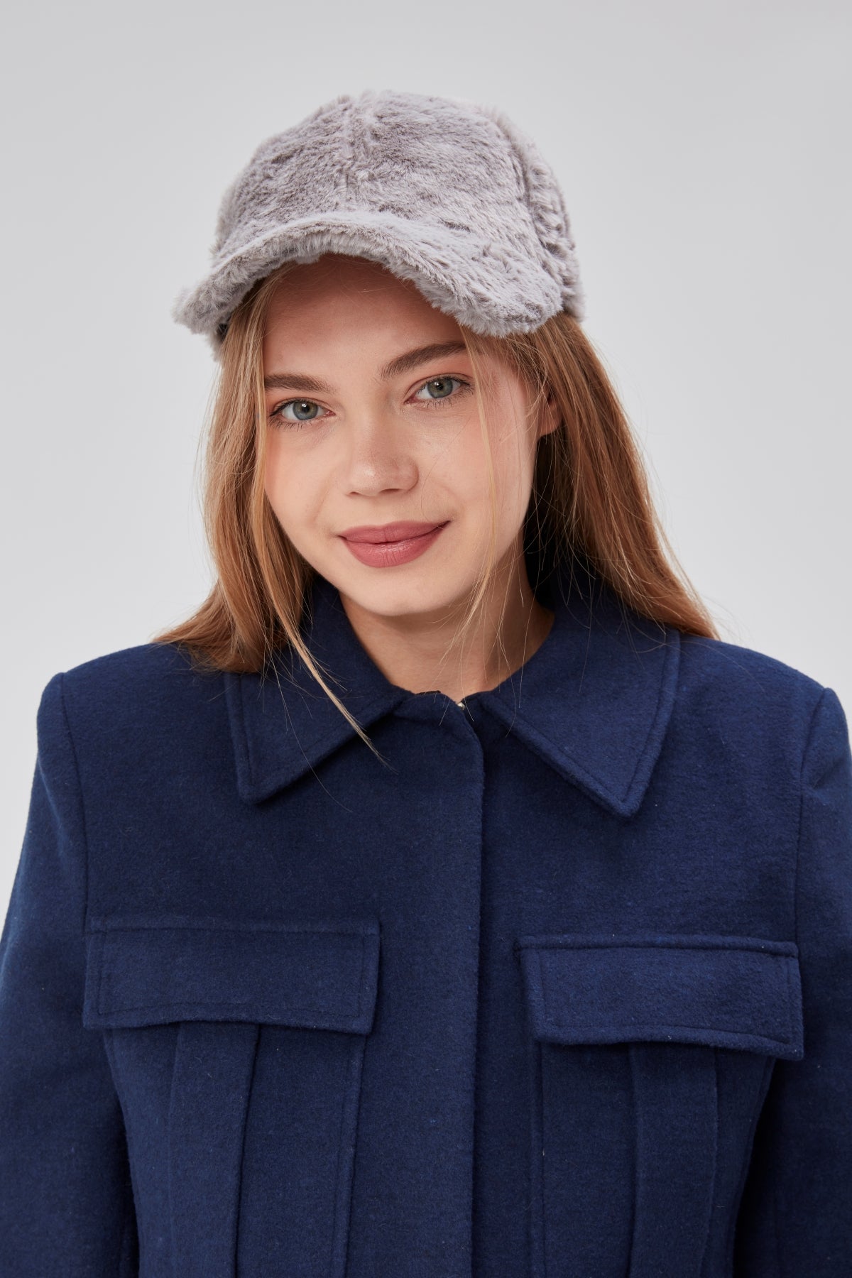 derikem Kışlık Tüylü Kadın Peluş Kep Şapka Bezbol Standart Şapka