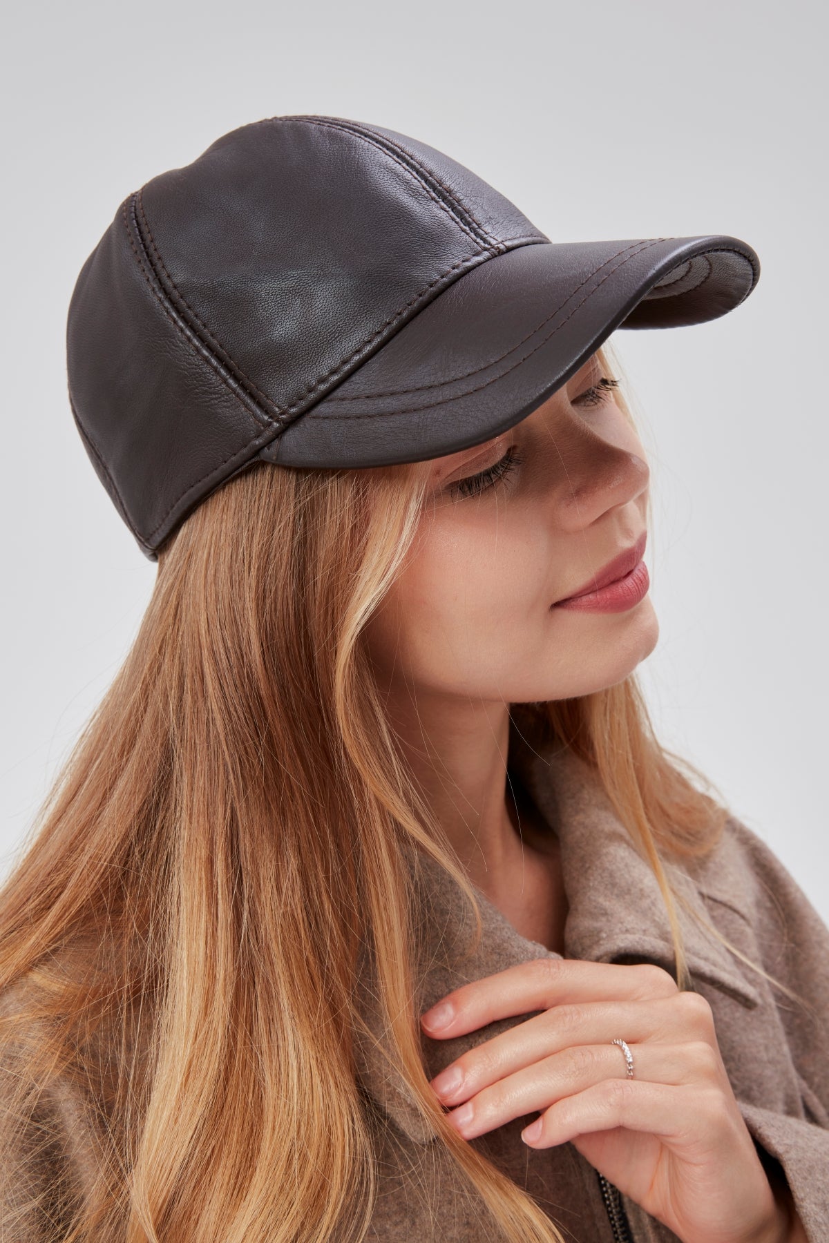 derikem %100 Deri Kışlık Unisex Beyzbol Şapka