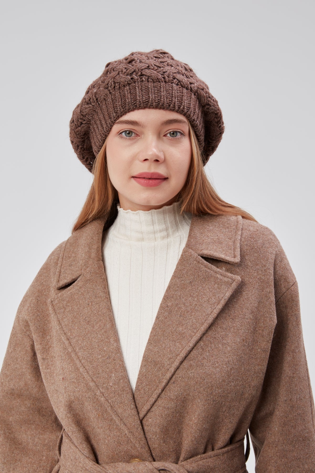 derikem Kadın Kışlık Şık Triko Ressam Örgü Bere