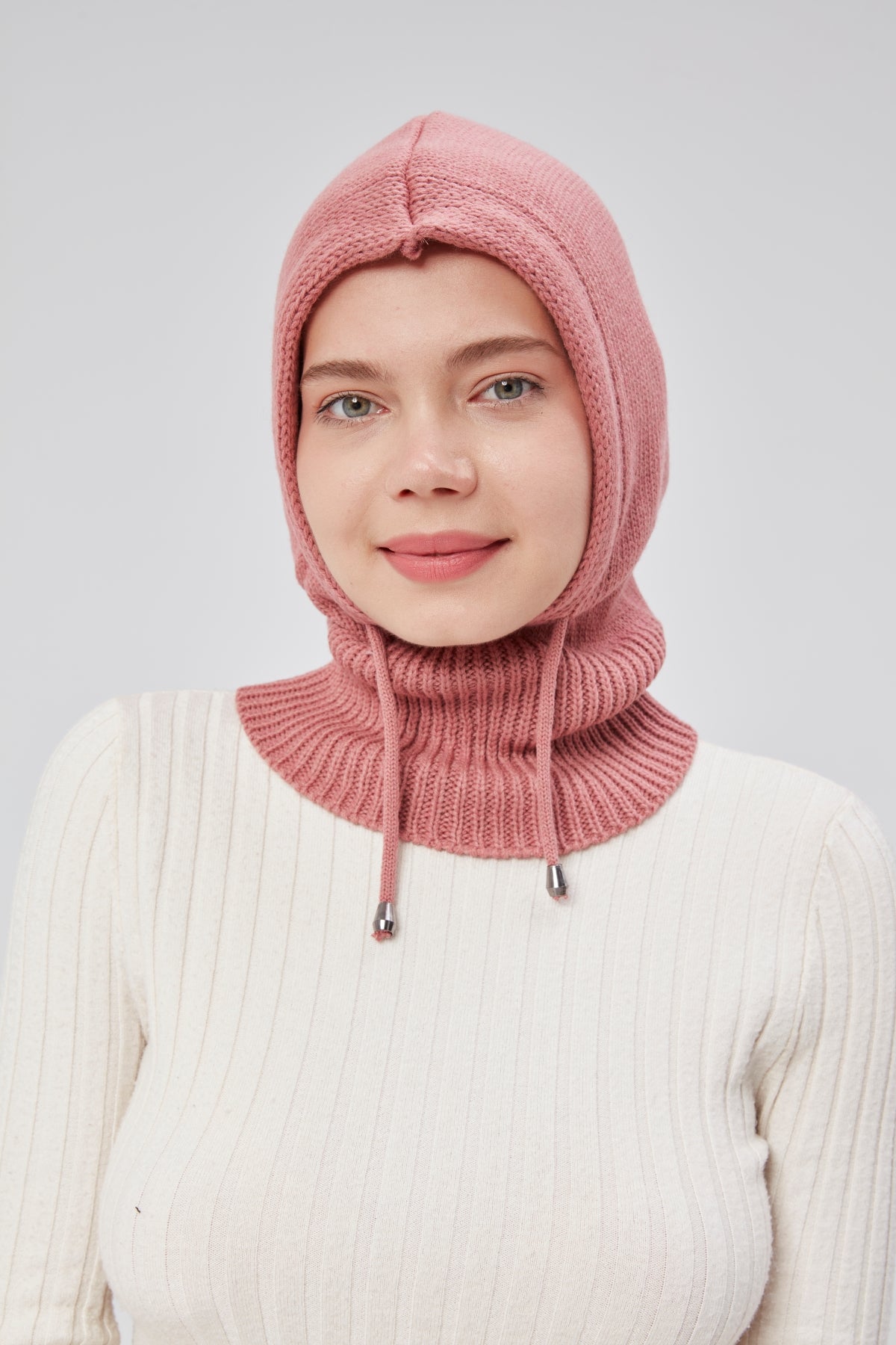 derikem Lüks Kadın Kışlık Balaclava Triko Örme Başlık