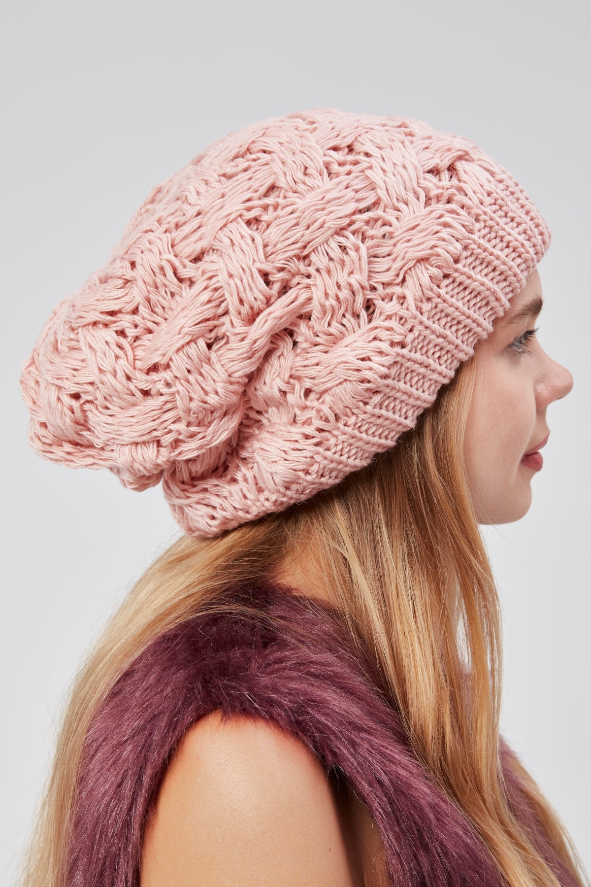 derikem Şık Kadın Saç Örgü Astarlı Triko Bere