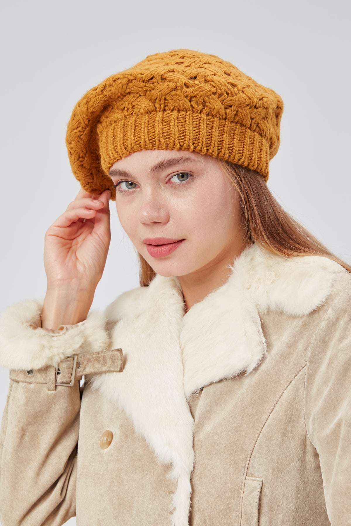 derikem Kadın Kışlık Şık Triko Ressam Örgü Bere