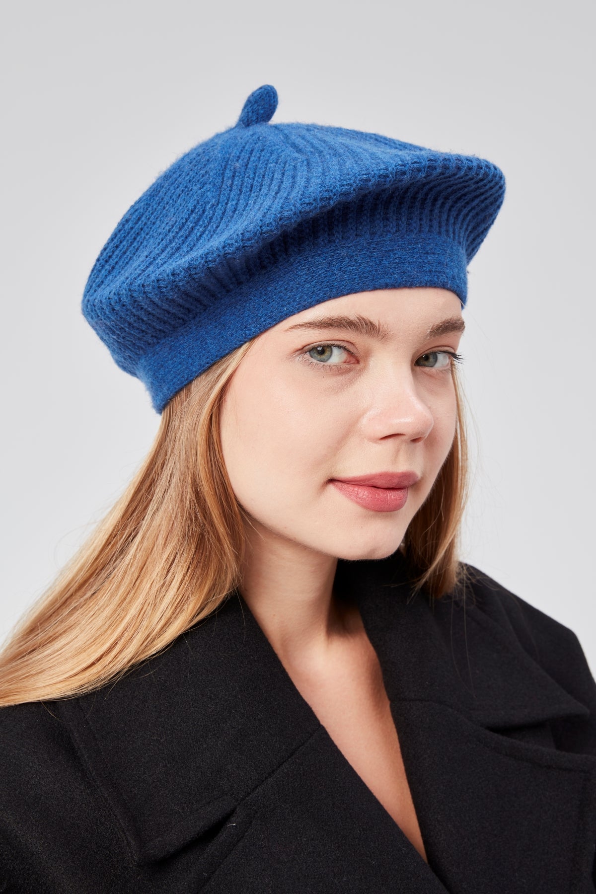 derikem Kadın Kışlık Şık Fransız Ressam Düz Örgü Bere Şapka