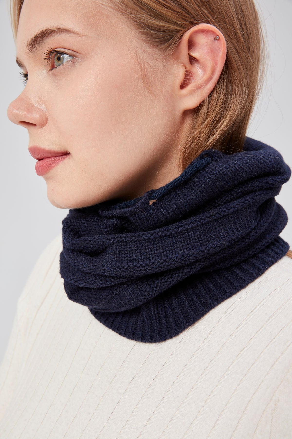 derikem Kadın Triko Örgü Bere Boyunluk Outdoor Boyunluk