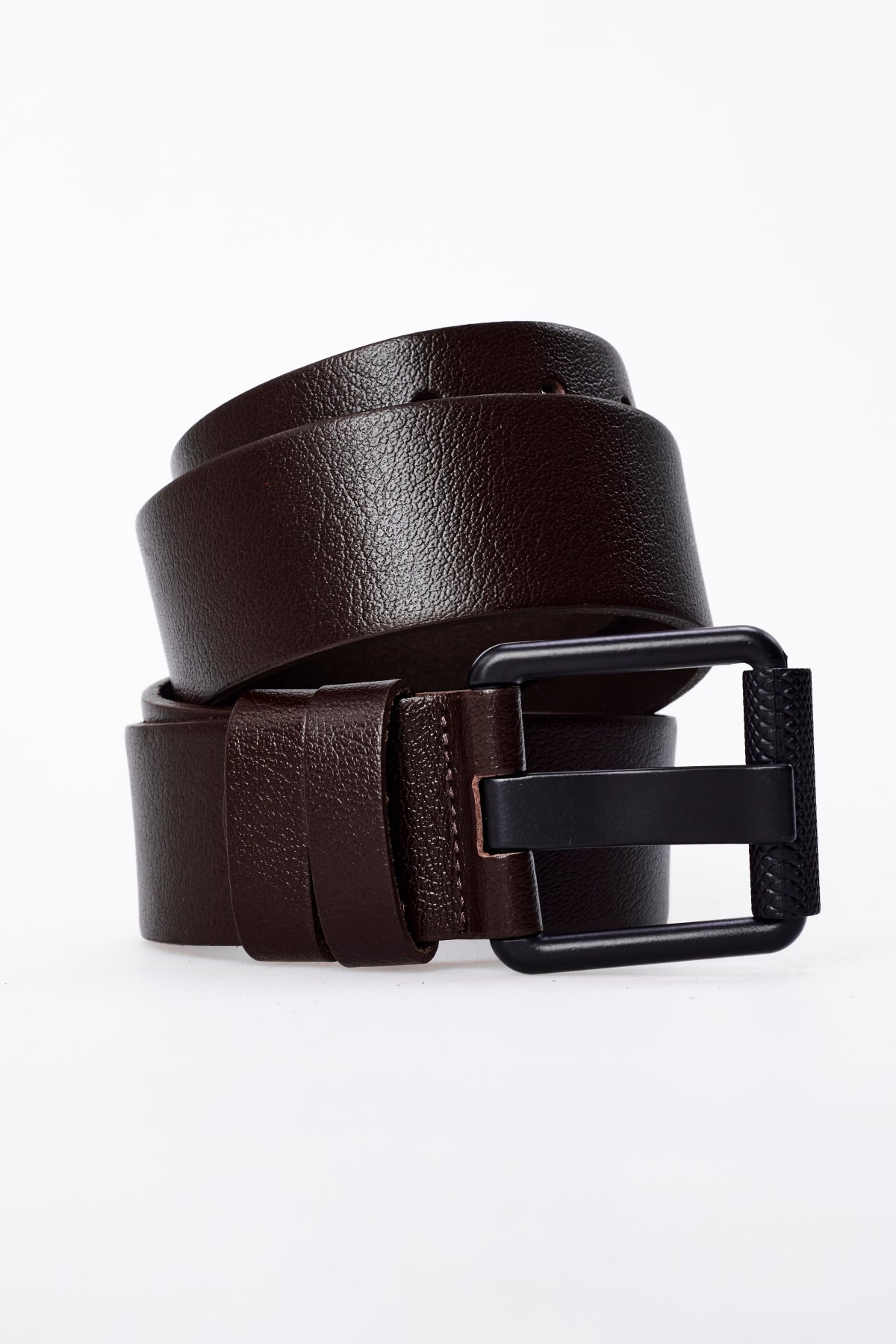 Derikem Erkek %100 Hakiki Deri Siyah Borulu 4,5 Cm Kot Kemeri