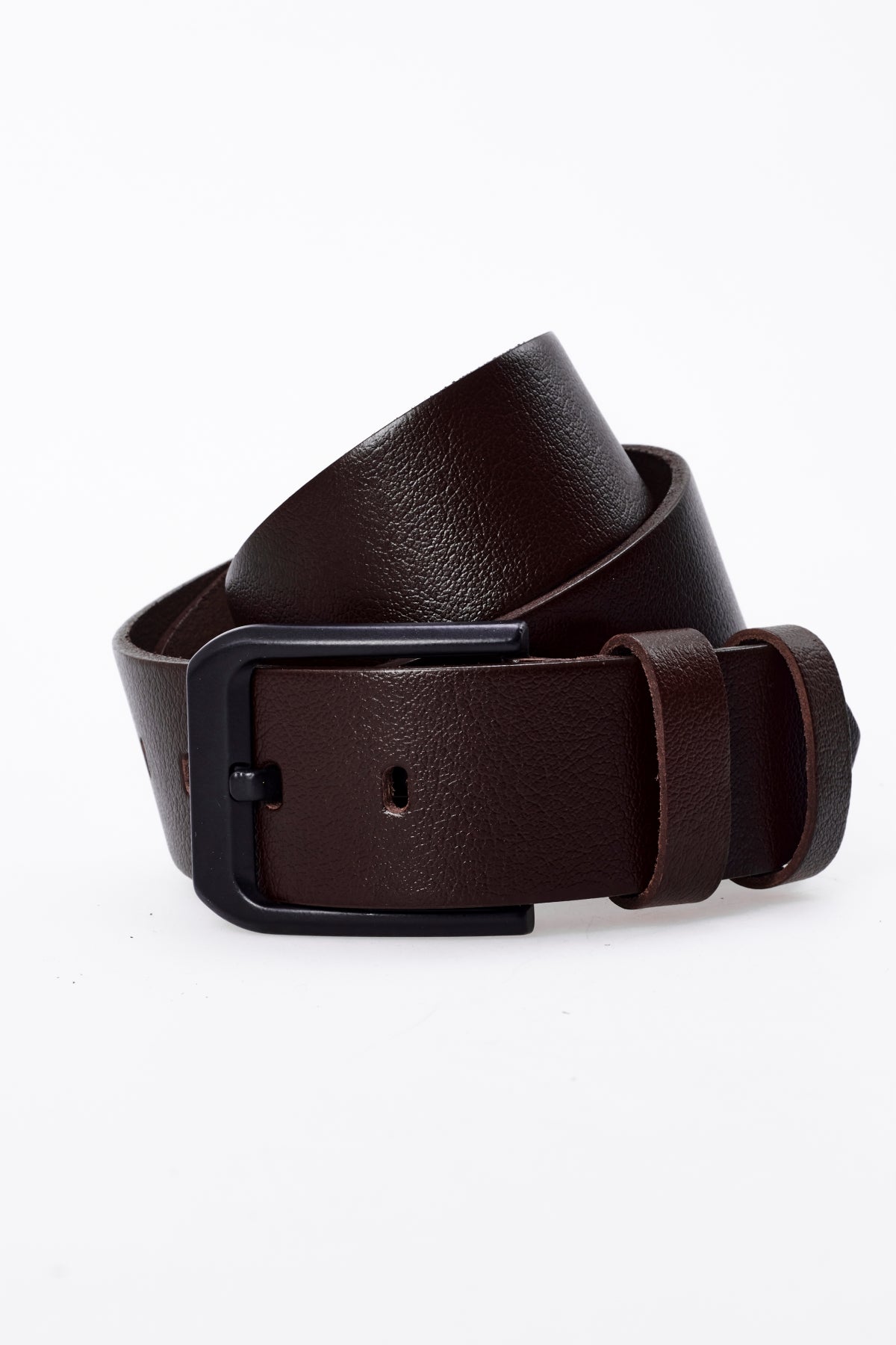 derikem Erkek %100 Hakiki Manda Derisi Siyah Tokalı Erkek Kot Kemeri 4,5 Cm