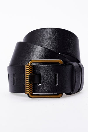 Derikem Erkek %100 Hakiki Deri Sarı Borulu 4,5 Cm Kot Kemeri