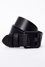 Derikem Erkek %100 Hakiki Deri Siyah Borulu 4,5 Cm Kot Kemeri