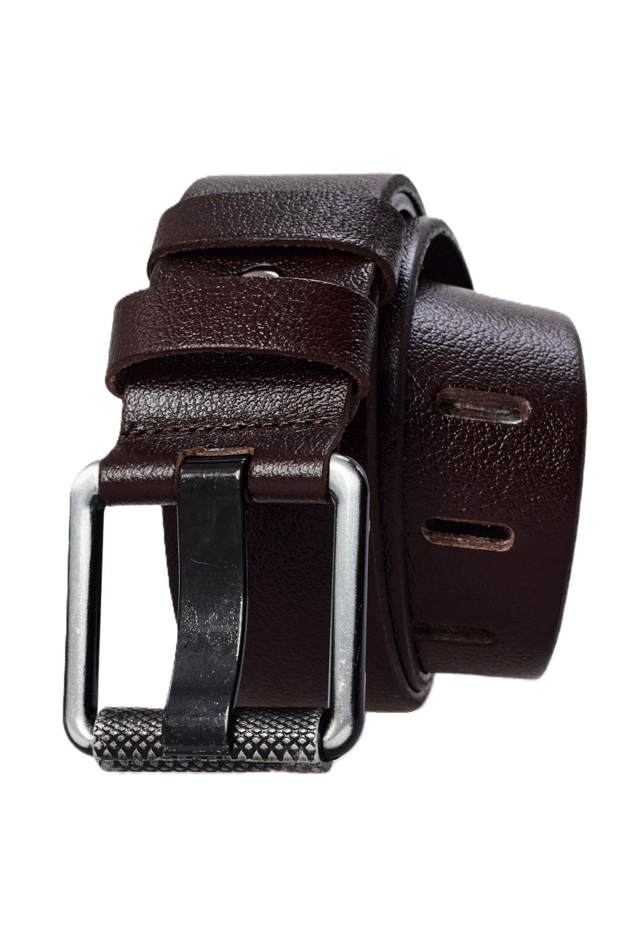 Derikem Erkek %100 Hakiki Deri Siyahaçma Borulu 4,5 Cm Kot Kemeri