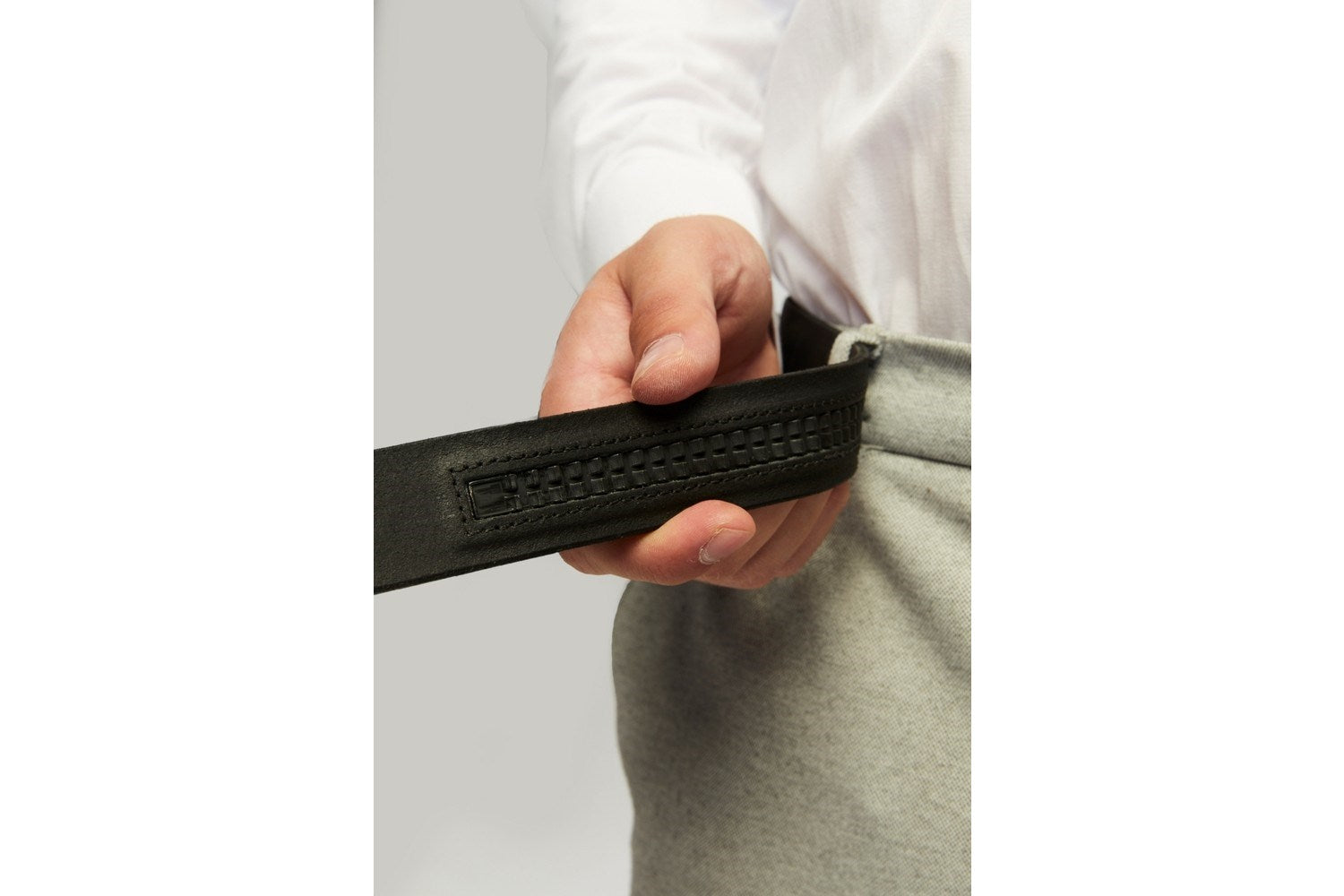 Otomatik Tokalı Deliksiz %100 Hakiki Manda Derisi Klasik Erkek Kemeri ve Kahverengi Şerit