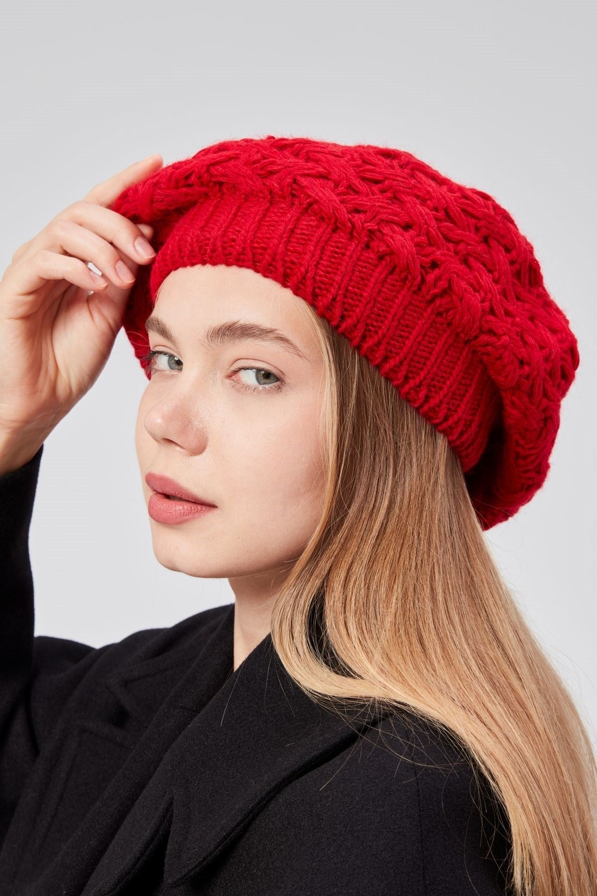 2li Kadın Kışlık Şık Triko Ressam Örgü Bere 2 Adet