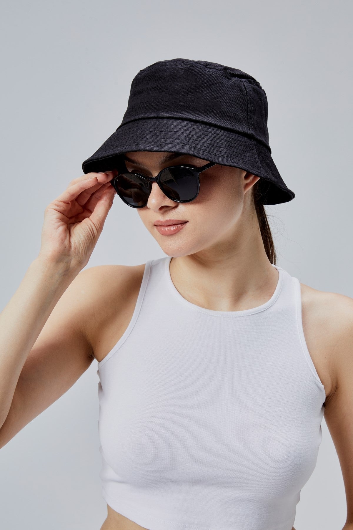 derikem Yazlık Kumaş Kova Şapka, Erkek Kadın Düz Balıkçı Bucket Şapka, Unisex