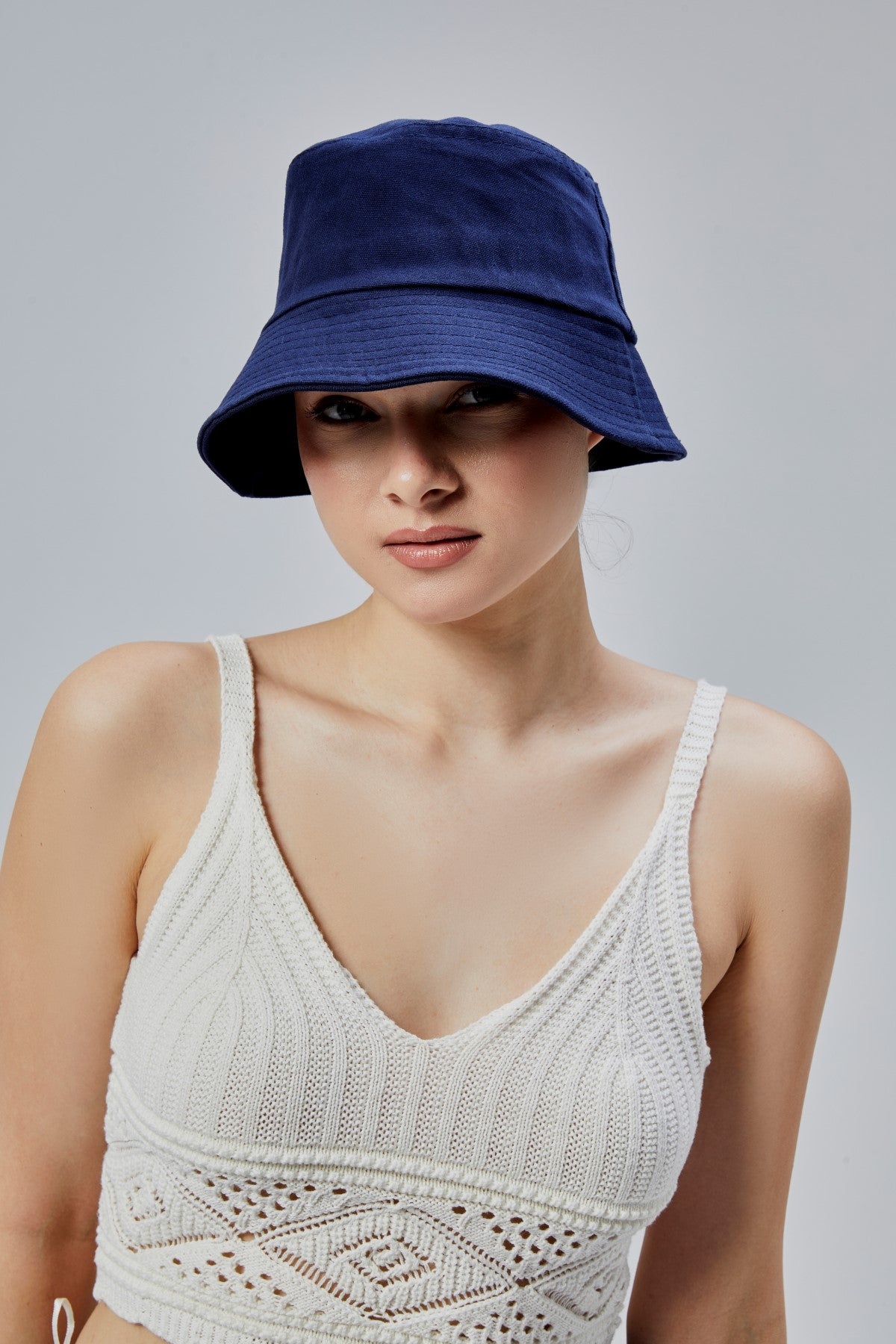 derikem Yazlık Kumaş Kova Şapka, Erkek Kadın Düz Balıkçı Bucket Şapka, Unisex