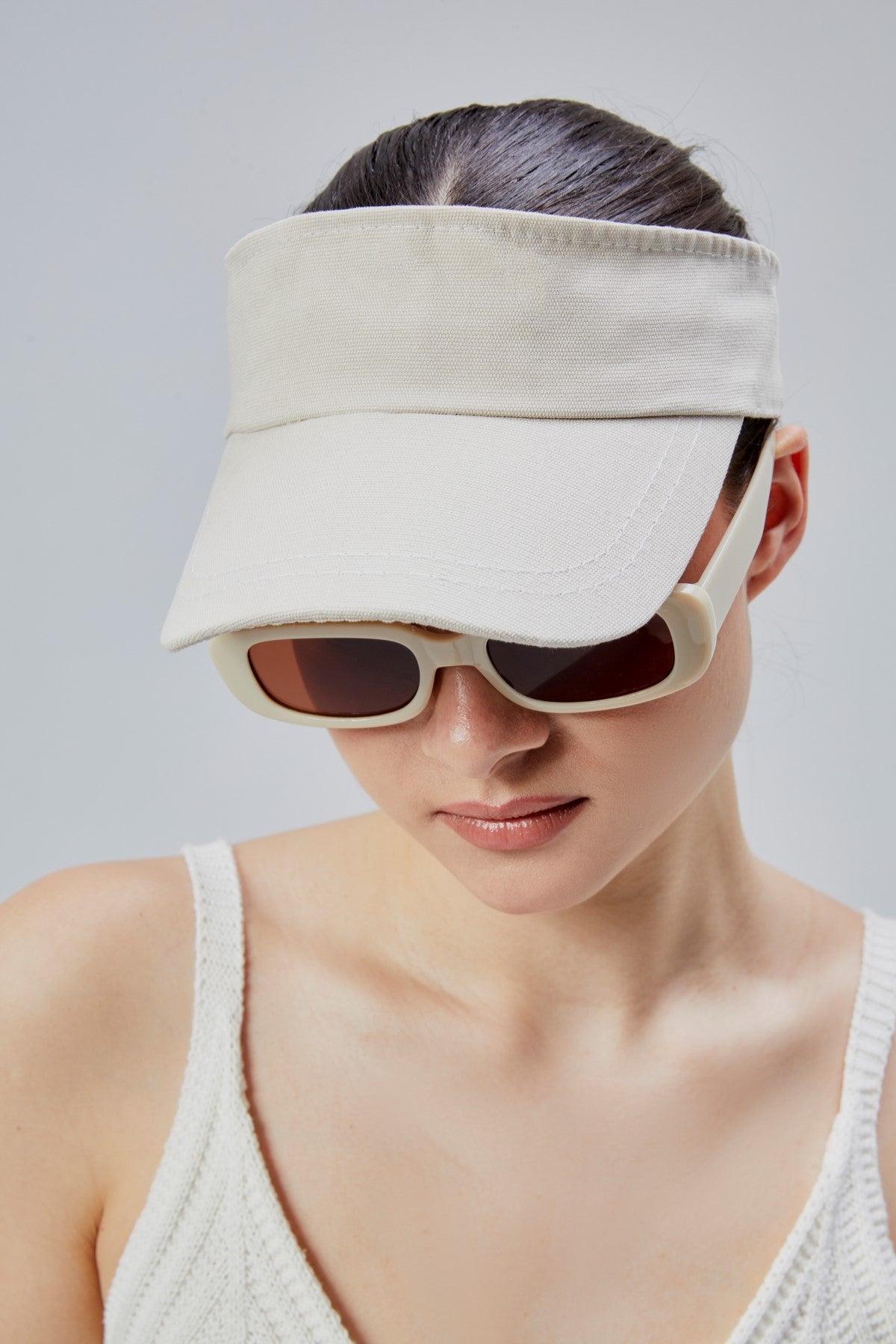 derikem Kadın Basic Cırtcırtlı Ayarlanabilir Tenisçi Vizör Golf Şapkası Güneş Koruyucu Siperlik