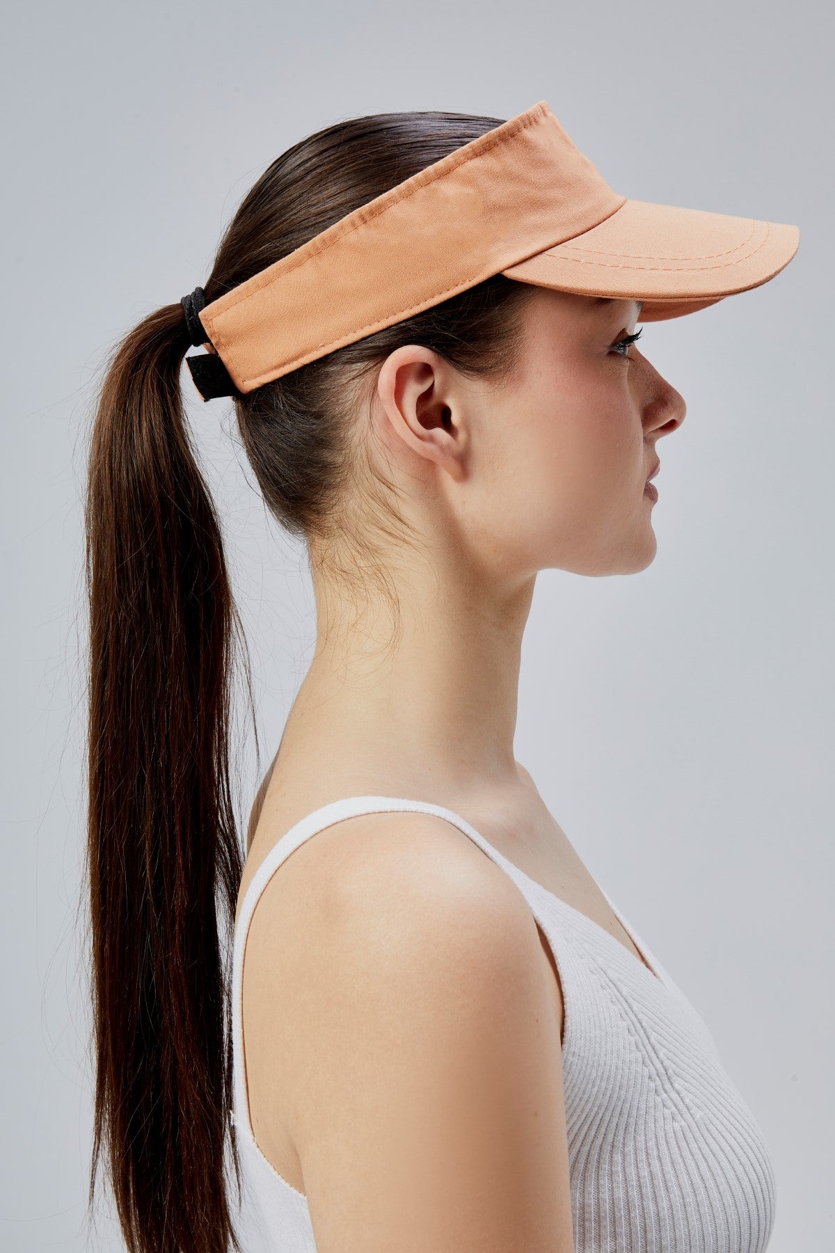 derikem Kadın Basic Cırtcırtlı Ayarlanabilir Tenisçi Vizör Golf Şapkası Güneş Koruyucu Siperlik