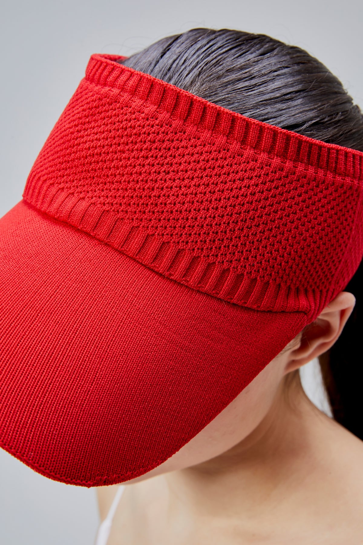 derikem Likralı Kadın Basic Cırtcırtlı Ayarlanabilir Tenisçi Vizör Golf Şapkası Güneş Koruyucu Siperlik