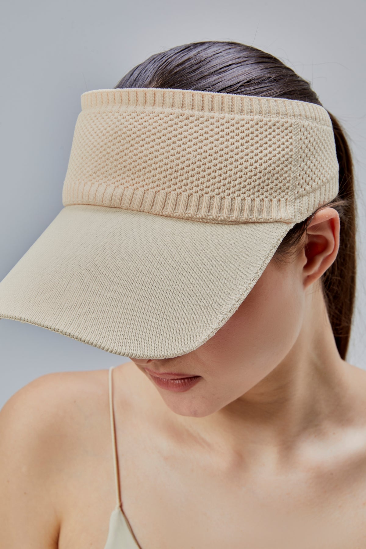 derikem Likralı Kadın Basic Cırtcırtlı Ayarlanabilir Tenisçi Vizör Golf Şapkası Güneş Koruyucu Siperlik