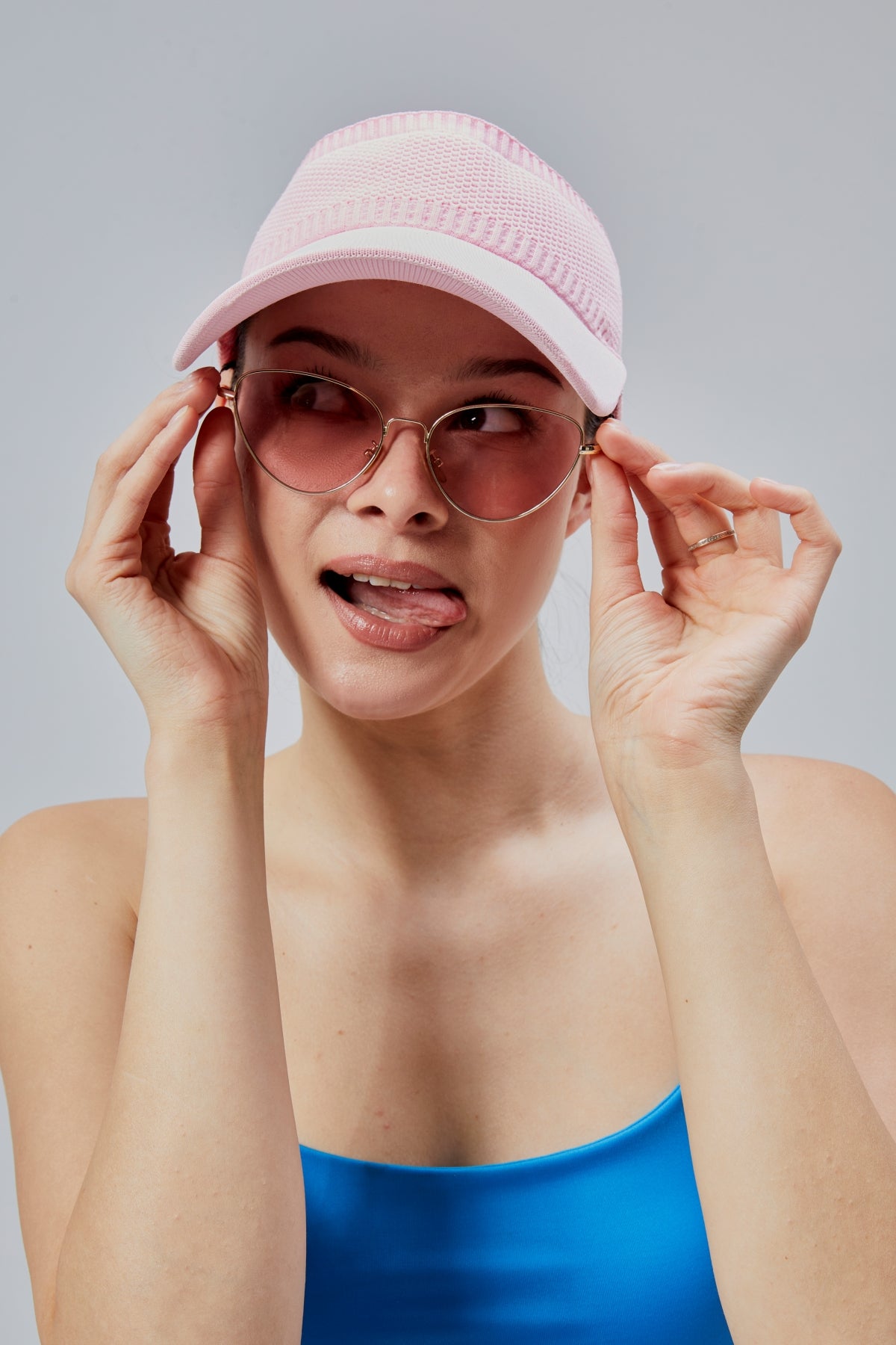 derikem Likralı Kadın Basic Cırtcırtlı Ayarlanabilir Tenisçi Vizör Golf Şapkası Güneş Koruyucu Siperlik