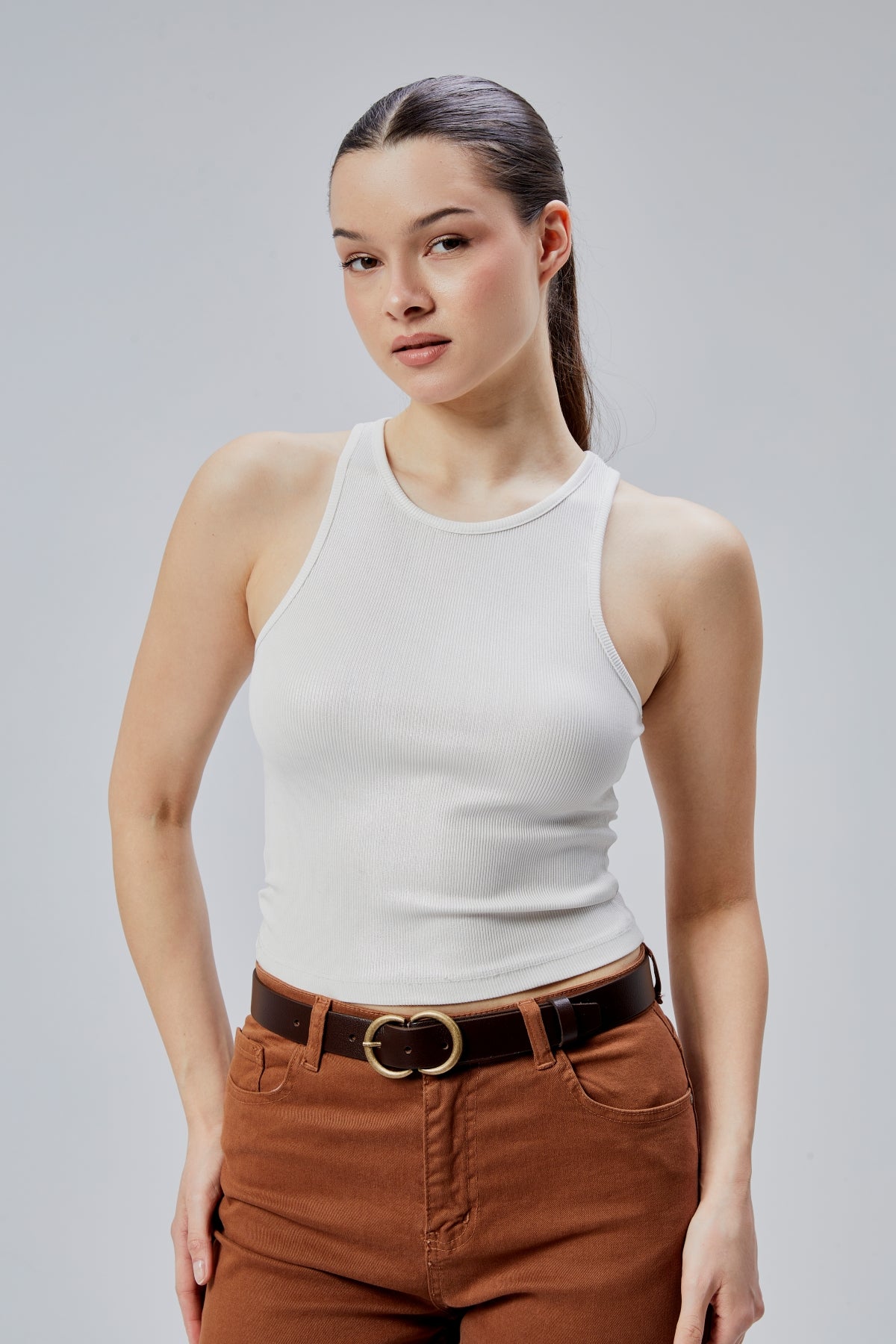 CC Tokalı Şık Kadın Kemeri %100 Hakiki Deri 3cm Kemer