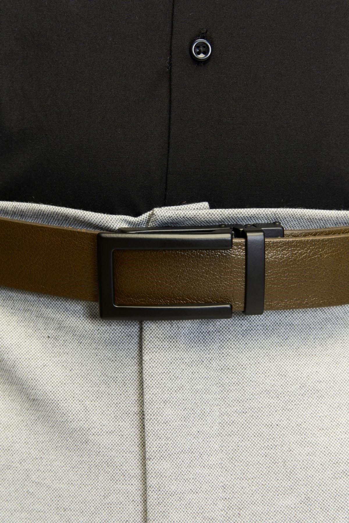 Otomatik Tokalı Deliksiz %100 Hakiki Manda Derisi Klasik Erkek Kemeri