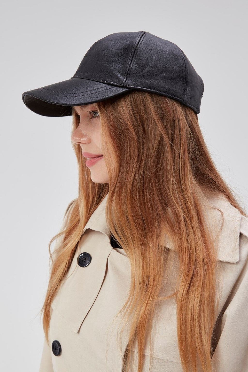 %100  Deri Kışlık Unisex Beyzbol Şapka