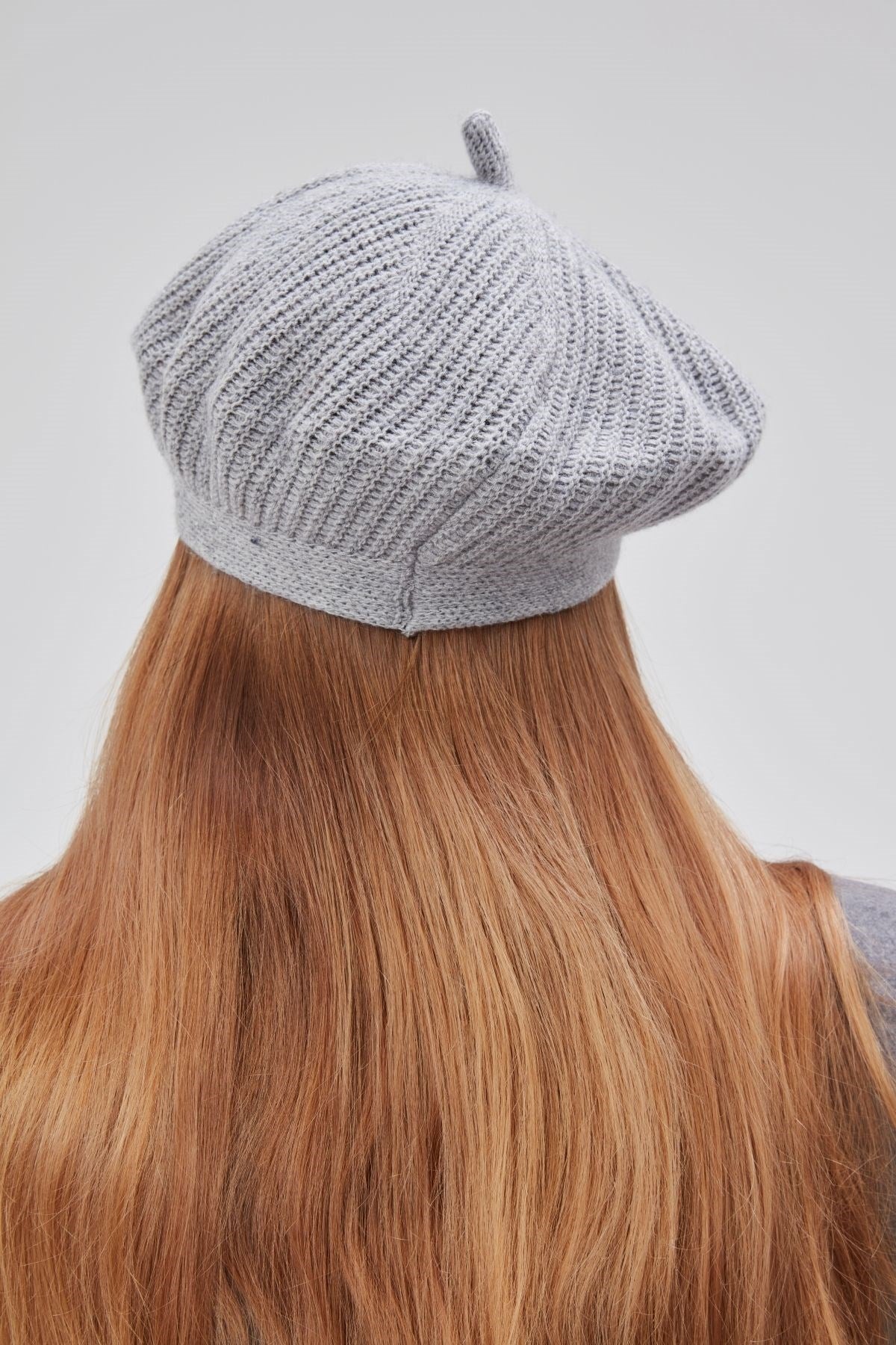 Kadın Kışlık Şık  Fransız Ressam Düz Örgü Bere Şapka