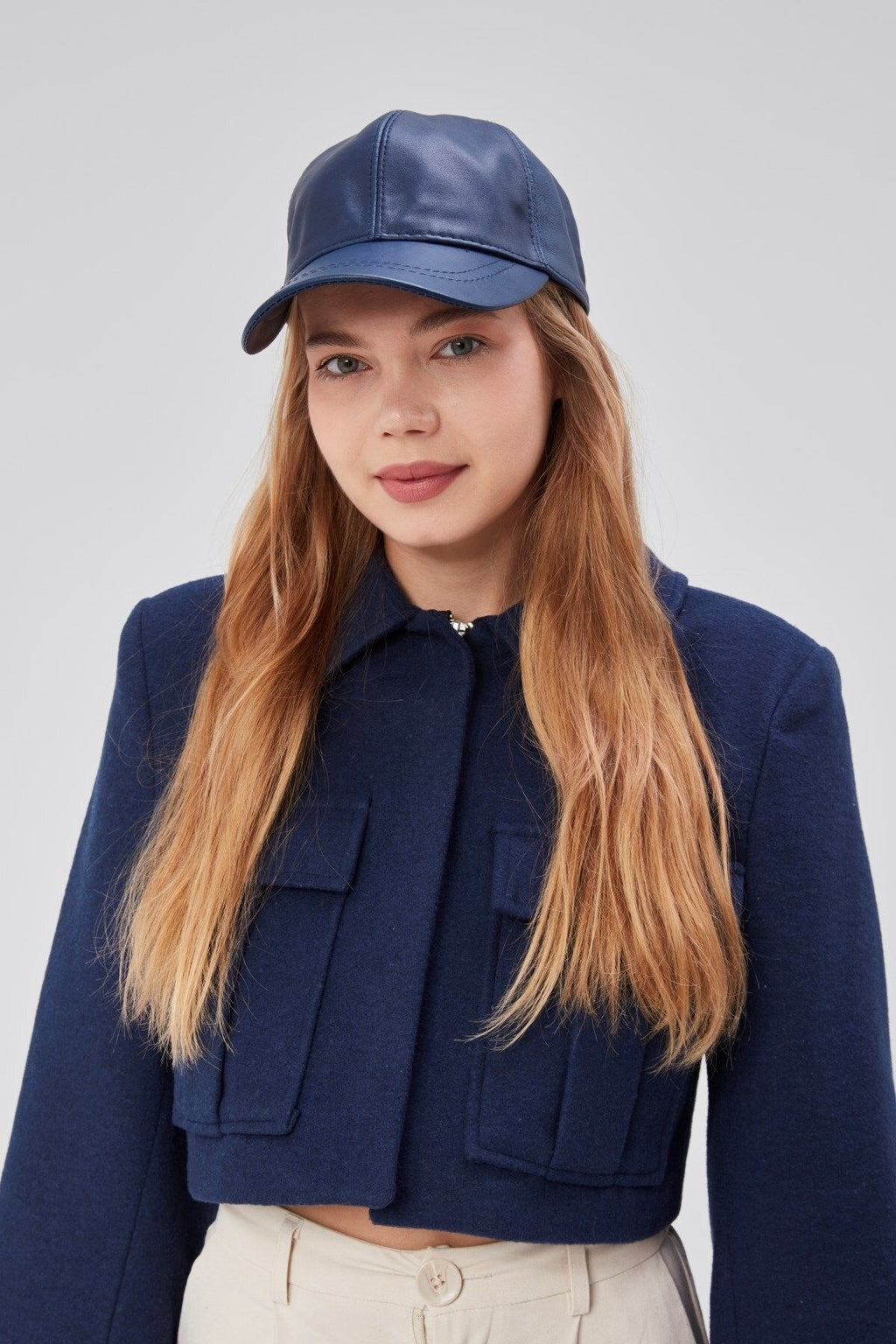 %100  Deri Kışlık Unisex Beyzbol Şapka